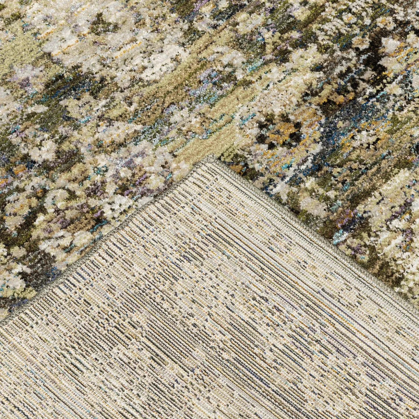 Area Rugs>Plow & Hearth Ashland Evening Synthetic Blend Indoor Border Rug, 6'7" x 9'6" Green
