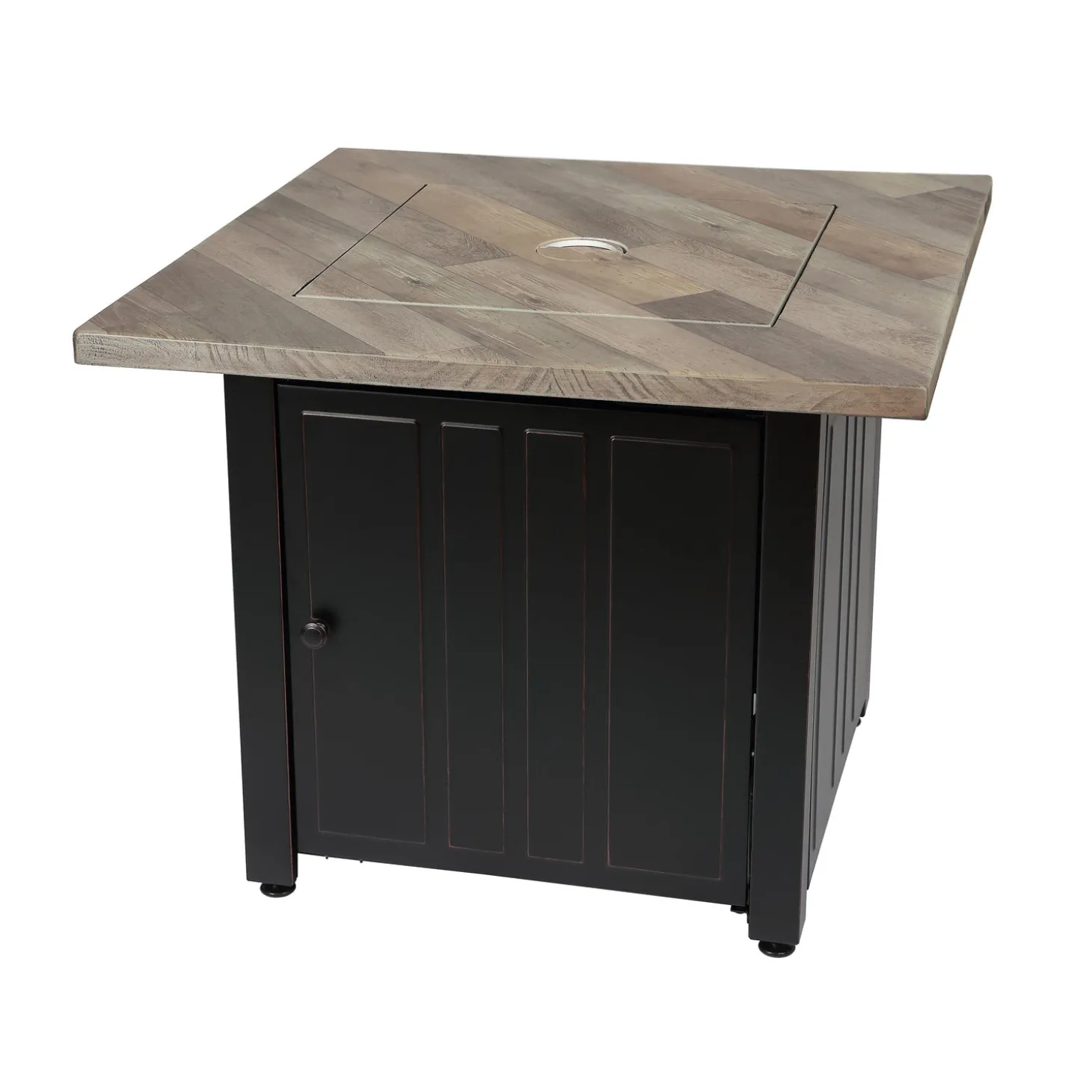 Fire Pits | Fire Pits>Plow & Hearth Bayhill Outdoor LP Gas Fire Pit with Printed Resin Mantel, 30"