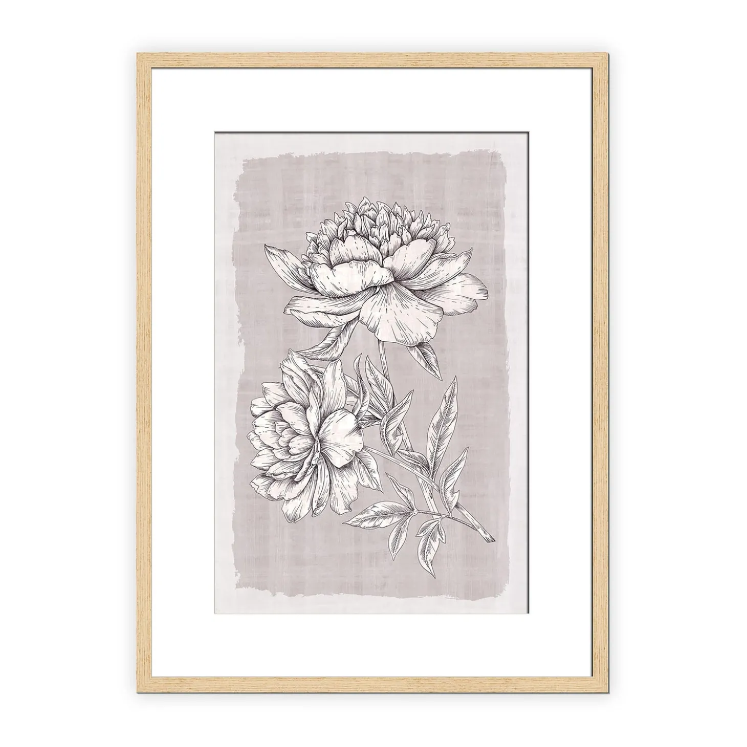 Wall Art>Plow & Hearth Botanical Linen I Framed Wall Art Painting