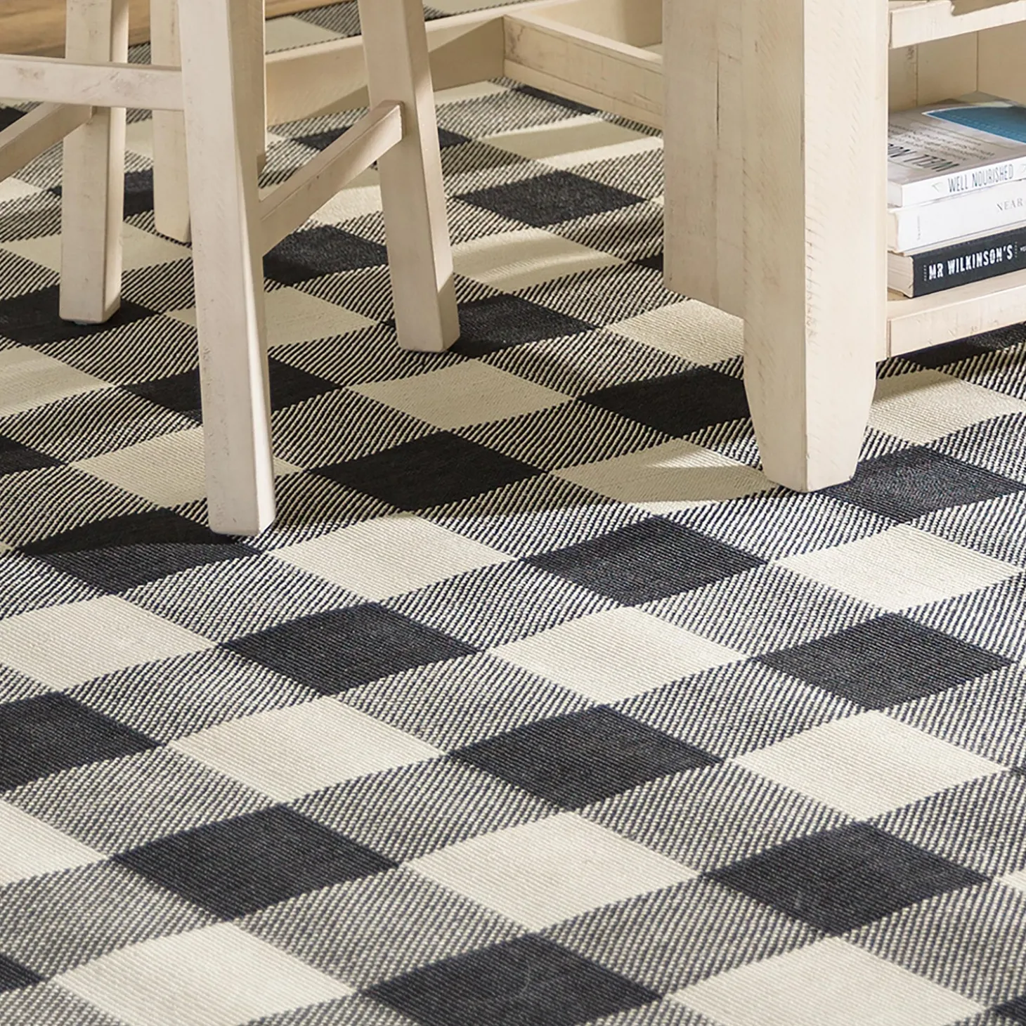 Area Rugs>Plow & Hearth Buffalo Plaid Indoor and Outdoor Polypropylene Rug, 3'7" x 5'6"