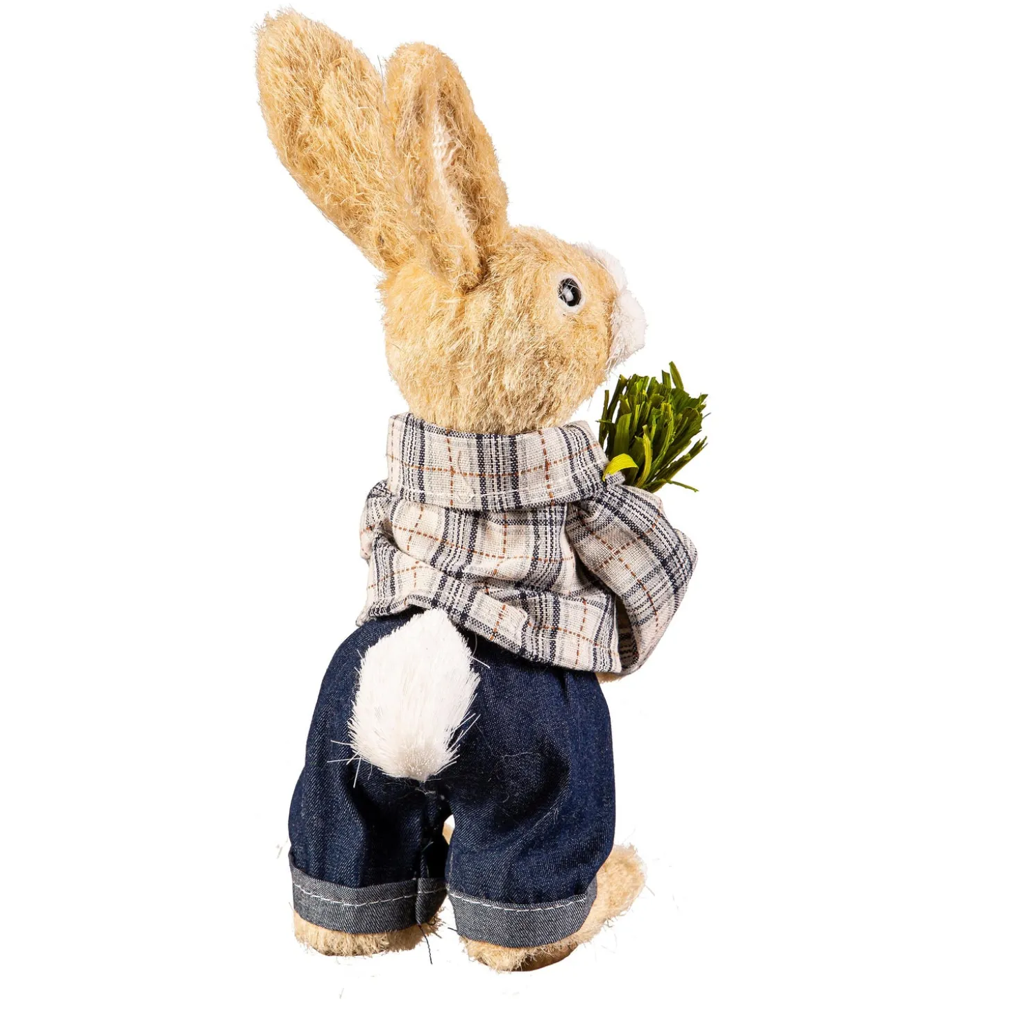 Decorative Accents>Plow & Hearth Bunny Couple with Carrot Table Decor Set, 8.5"