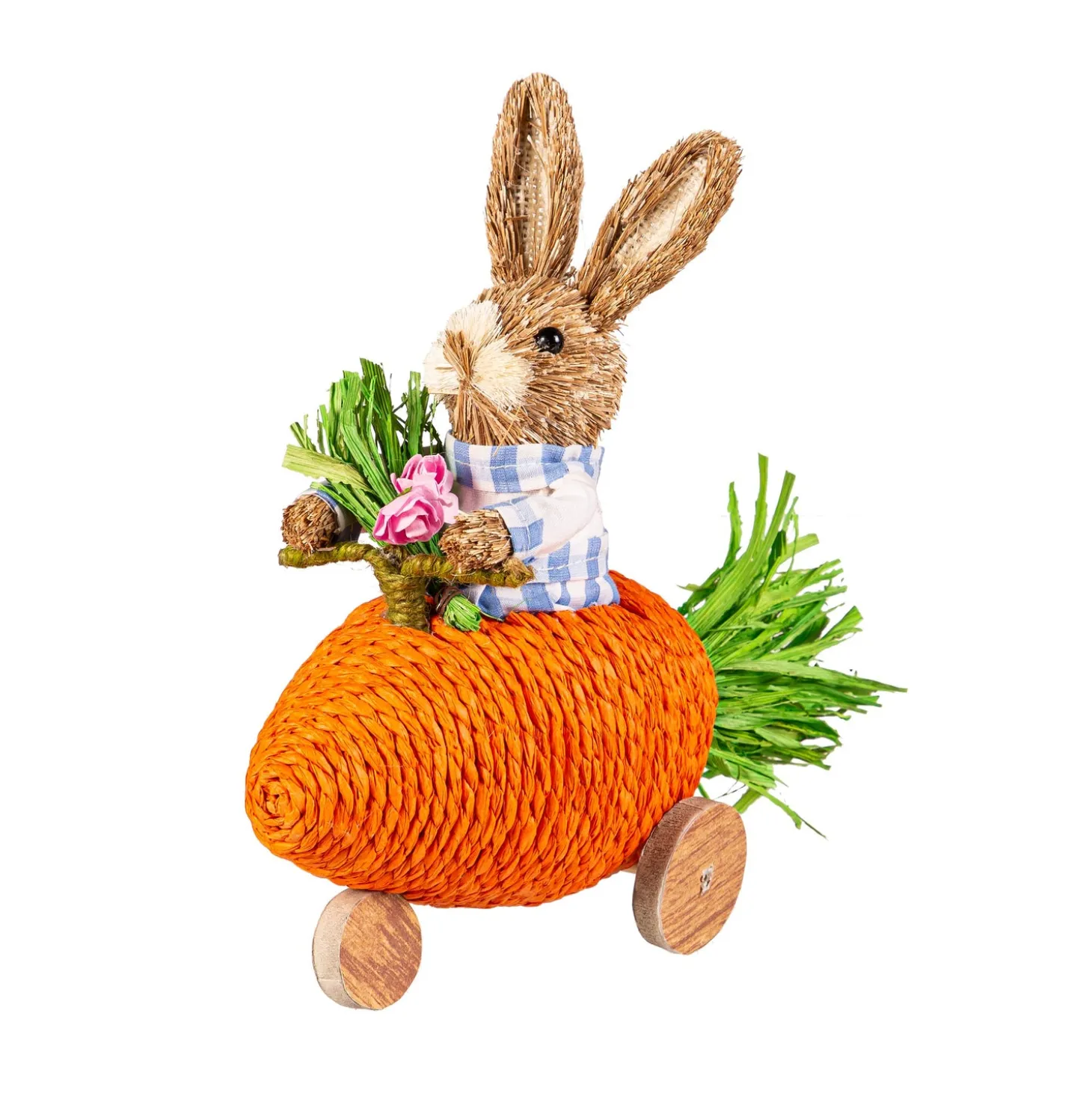 Decorative Accents>Plow & Hearth Bunny in Carrot Car Table Decor Set