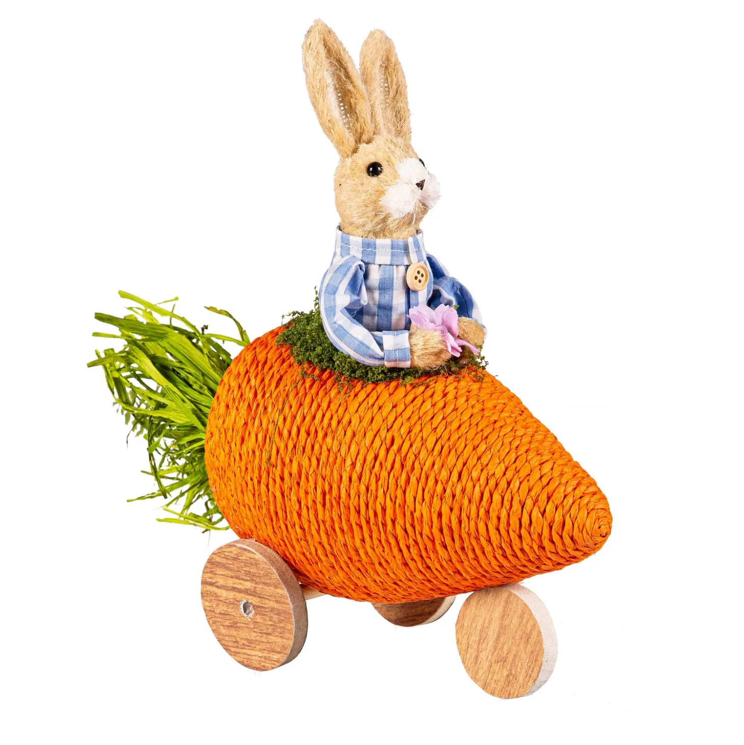 Decorative Accents>Plow & Hearth Bunny in Carrot Car Table Decor Set