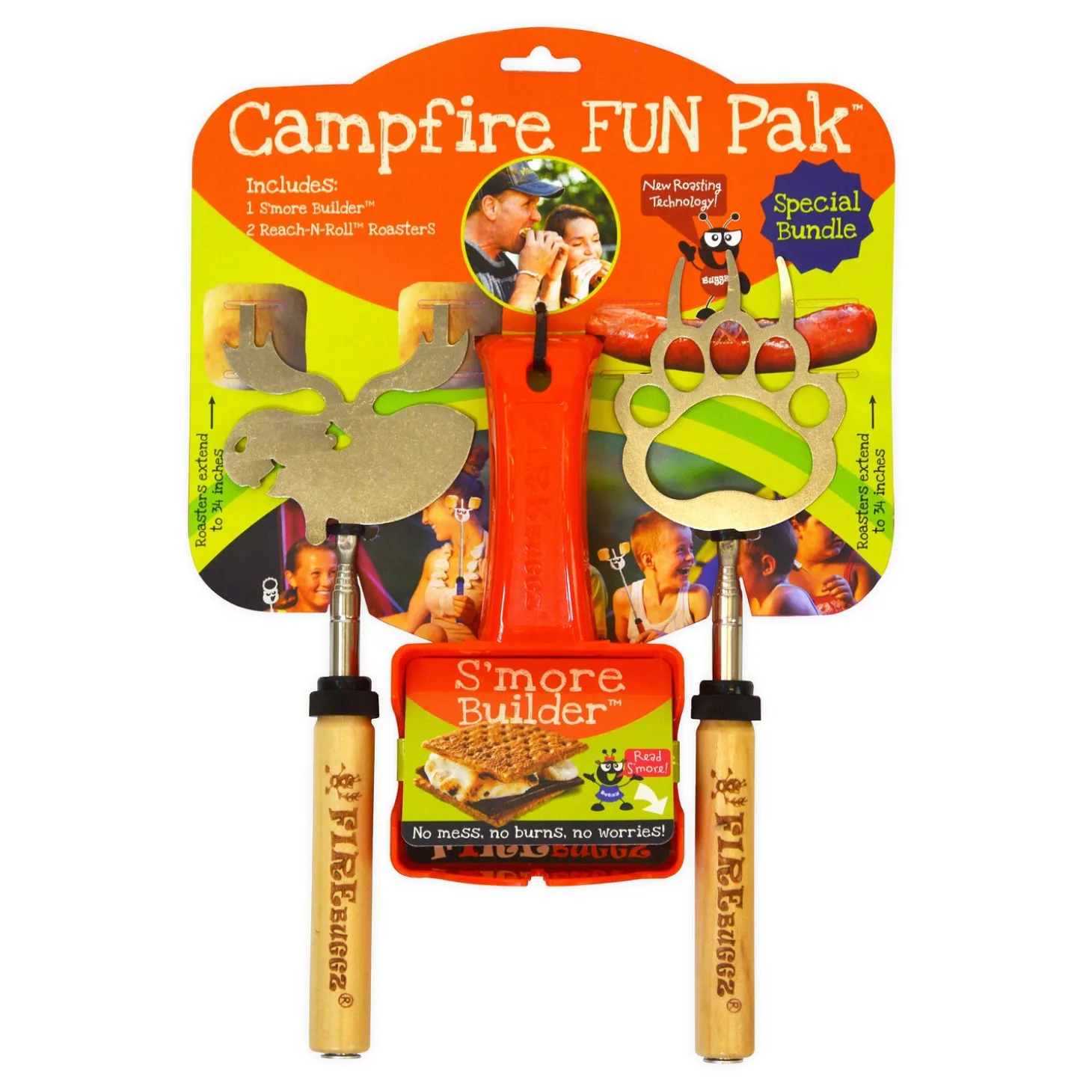 Fire Pits | Fire Pits>Plow & Hearth Campfire Fun Pak with Roasting Sticks and S'More Builder