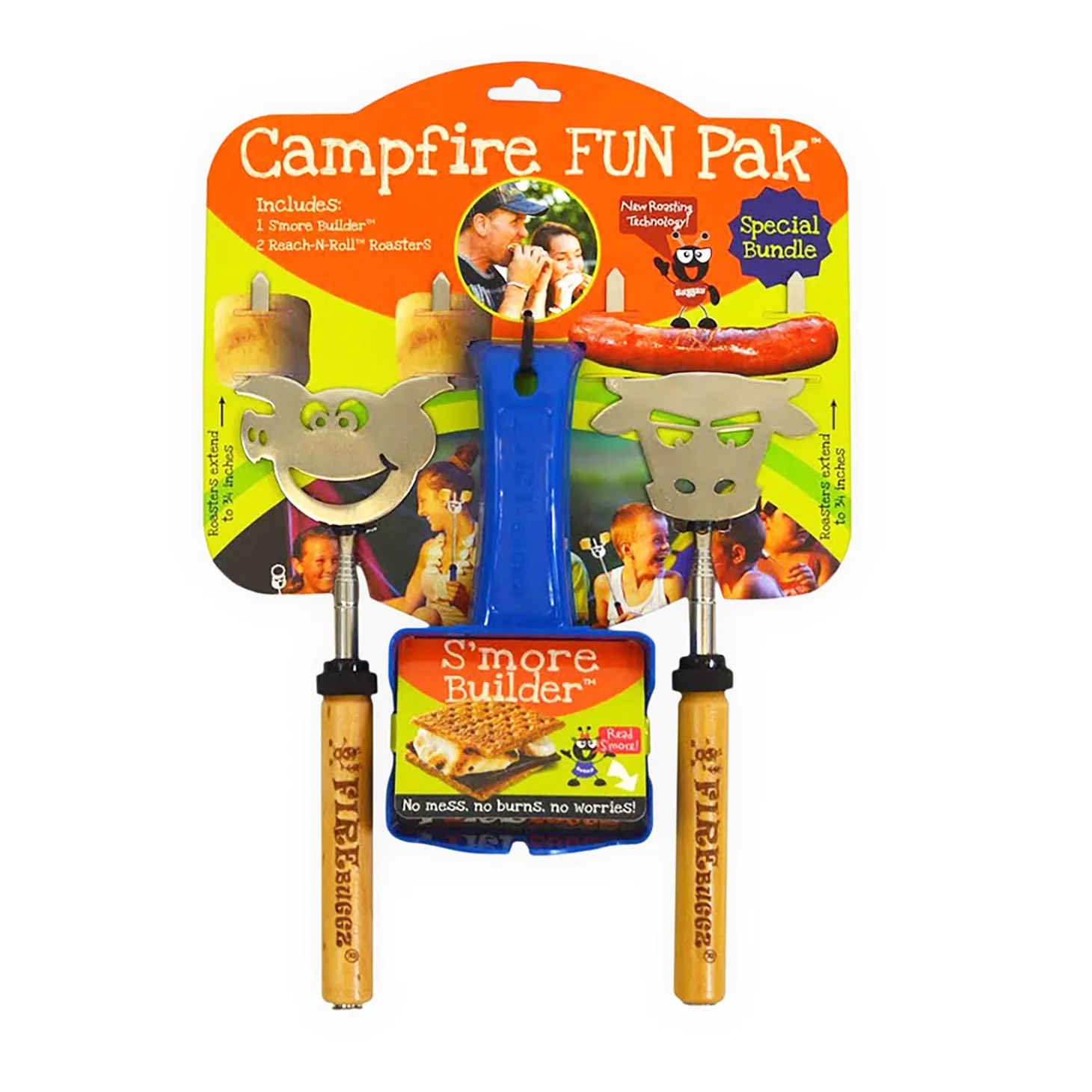 Fire Pits | Fire Pits>Plow & Hearth Campfire Fun Pak with Roasting Sticks and S'More Builder