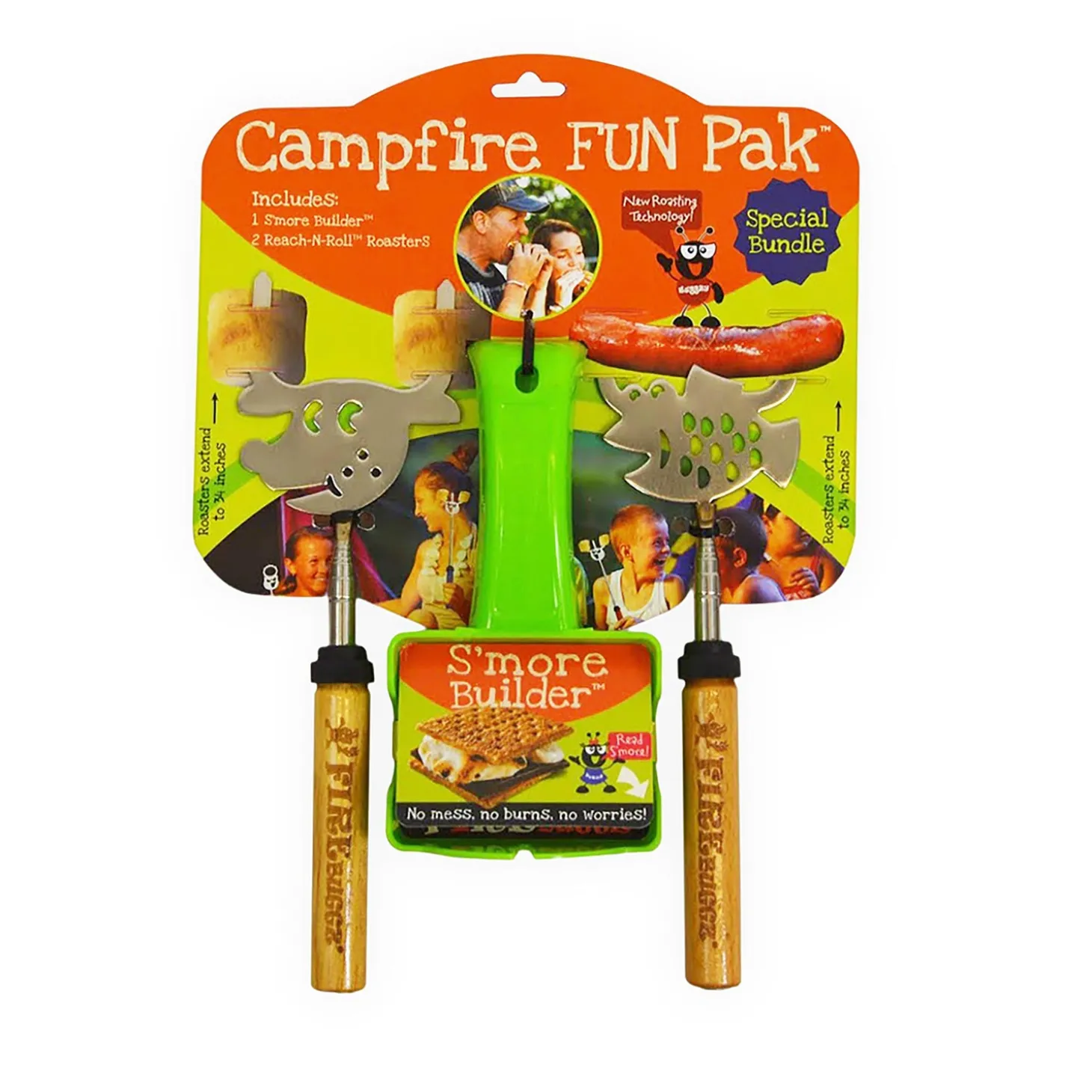 Fire Pits | Fire Pits>Plow & Hearth Campfire Fun Pak with Roasting Sticks and S'More Builder