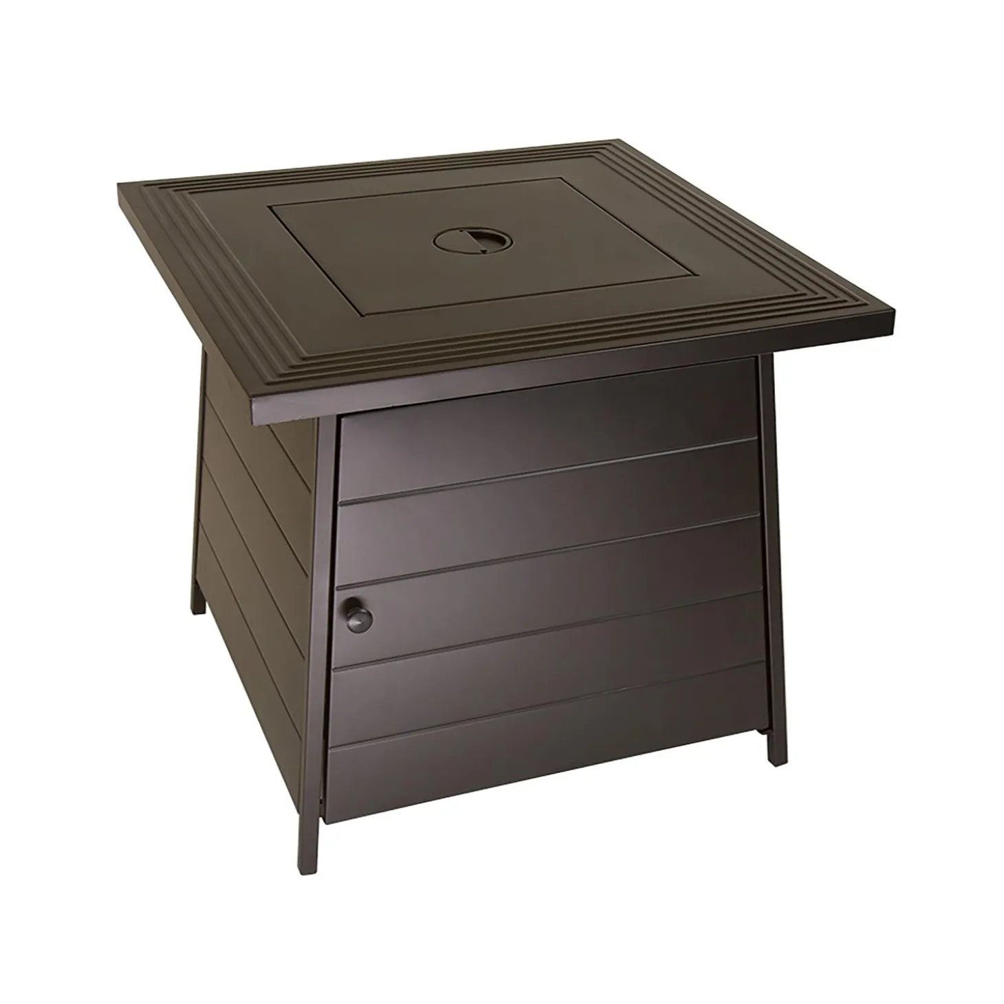 Fire Pits | Fire Pits>Plow & Hearth Cason Outdoor LP Gas Fire Pit with Steel Mantel, 28"