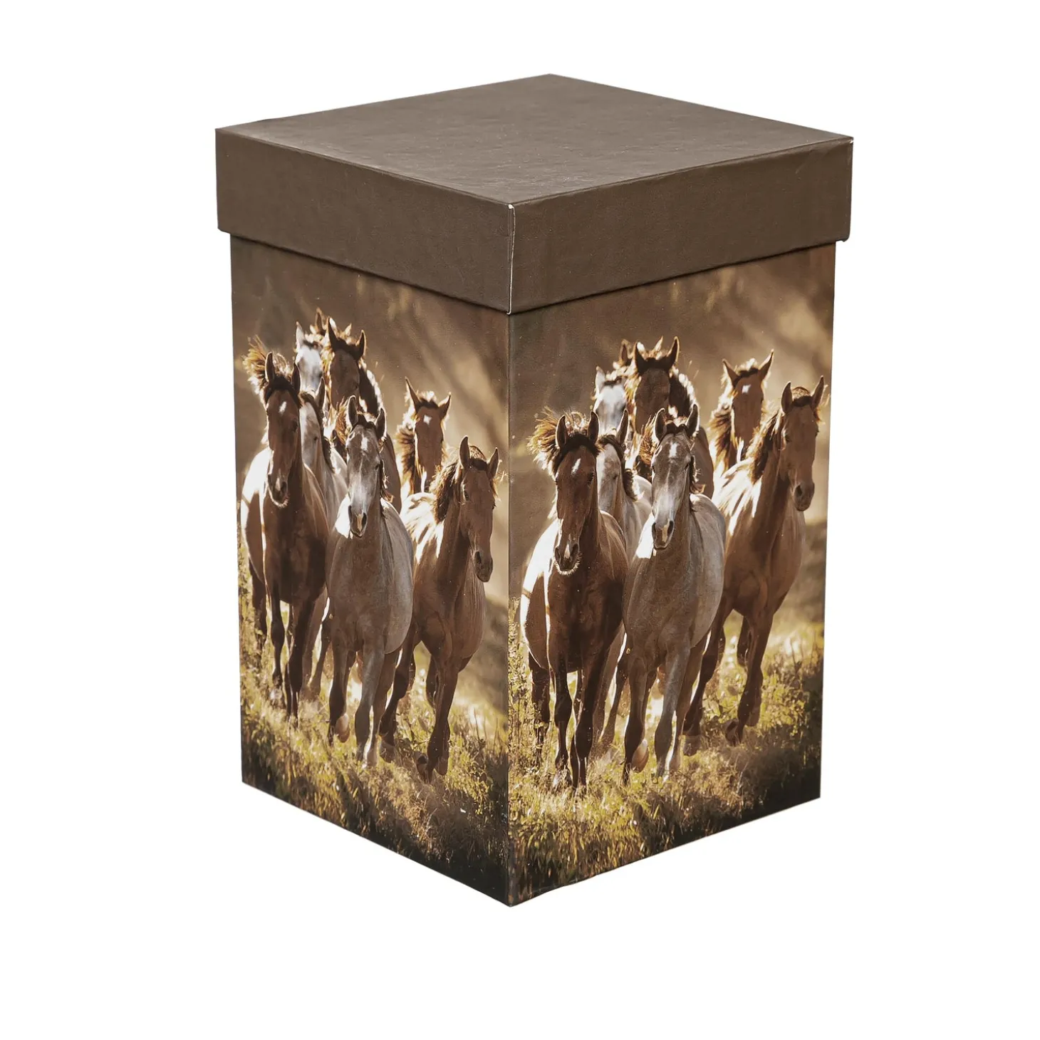 Travel Cups>Plow & Hearth Ceramic Perfect Travel Cup, 17oz, w/ Gift Box, Running Horses