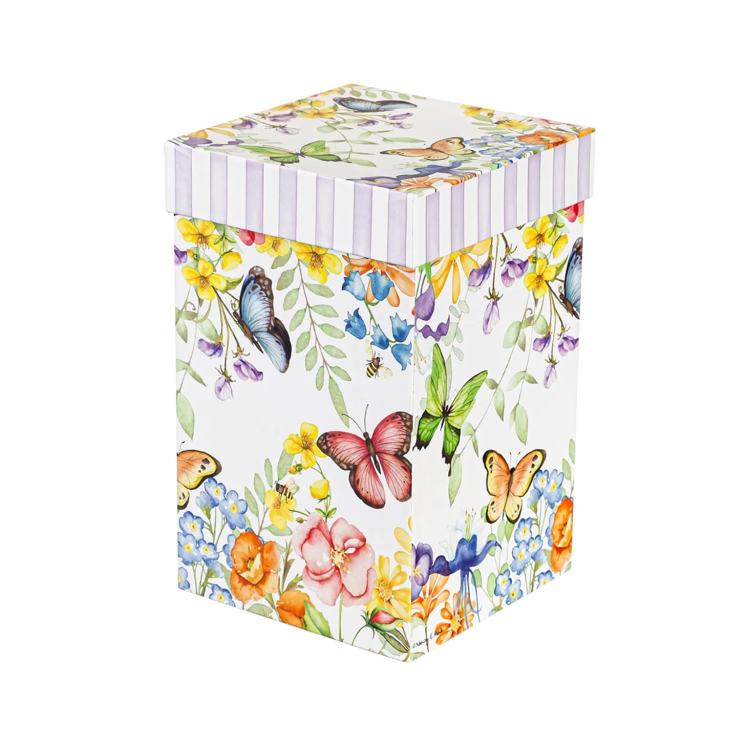 Travel Cups>Plow & Hearth Ceramic Travel Cup, 17 OZ. ,w/box, Cottage Meadows