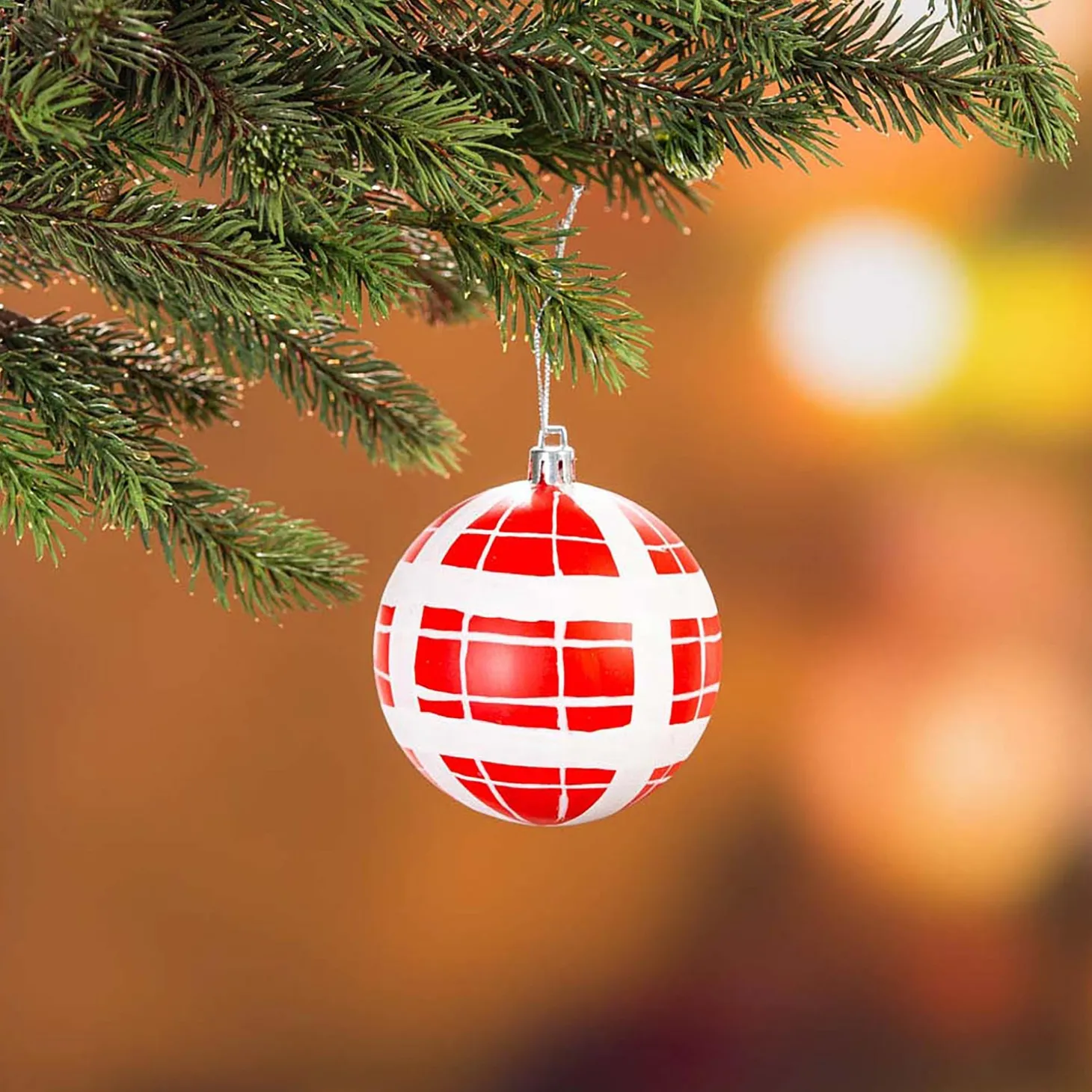 Lighted Trees & Garlands>Plow & Hearth Classic Cardinal Complete Christmas Tree Kit with 250 Lights and 140 Decorations, 7½'H