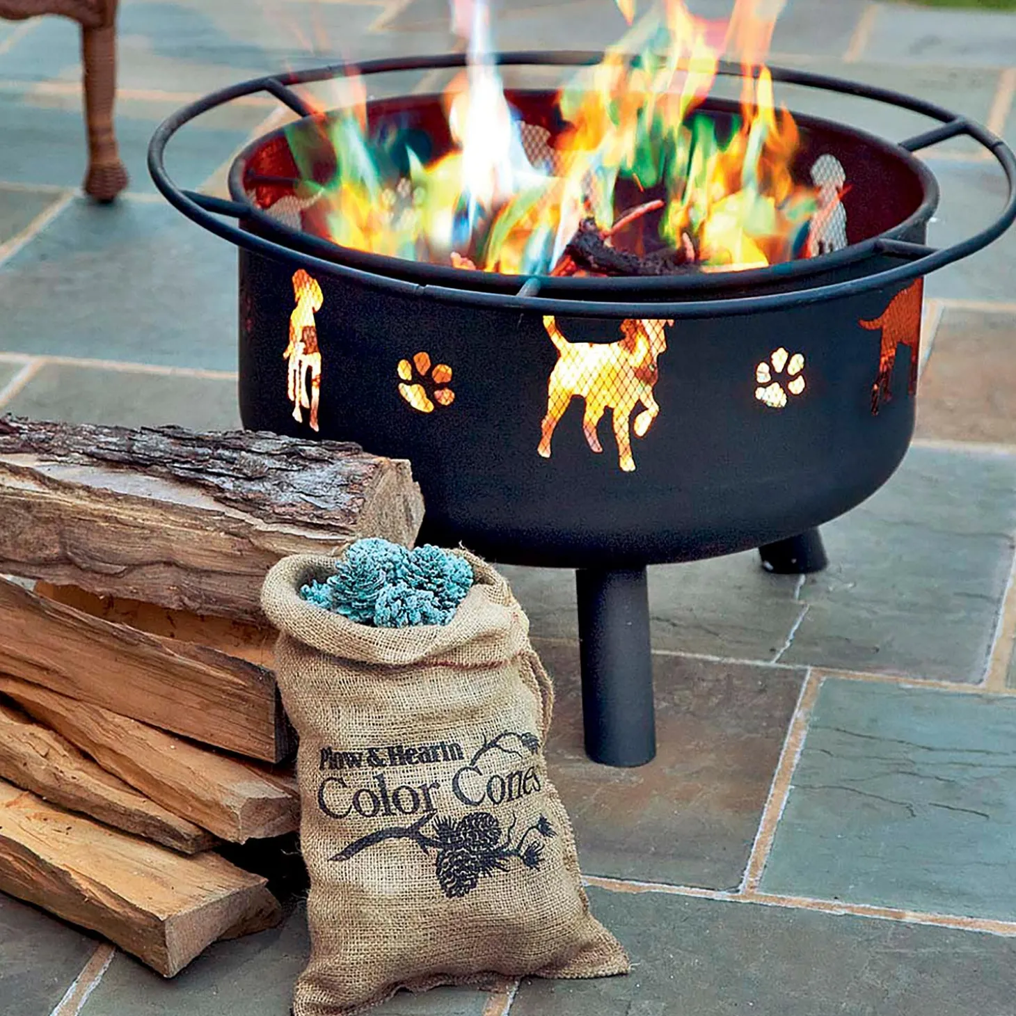 Fire Starters & Fatwood>Plow & Hearth Color-Changing Fireplace Color Cones, 2 lb. Bag