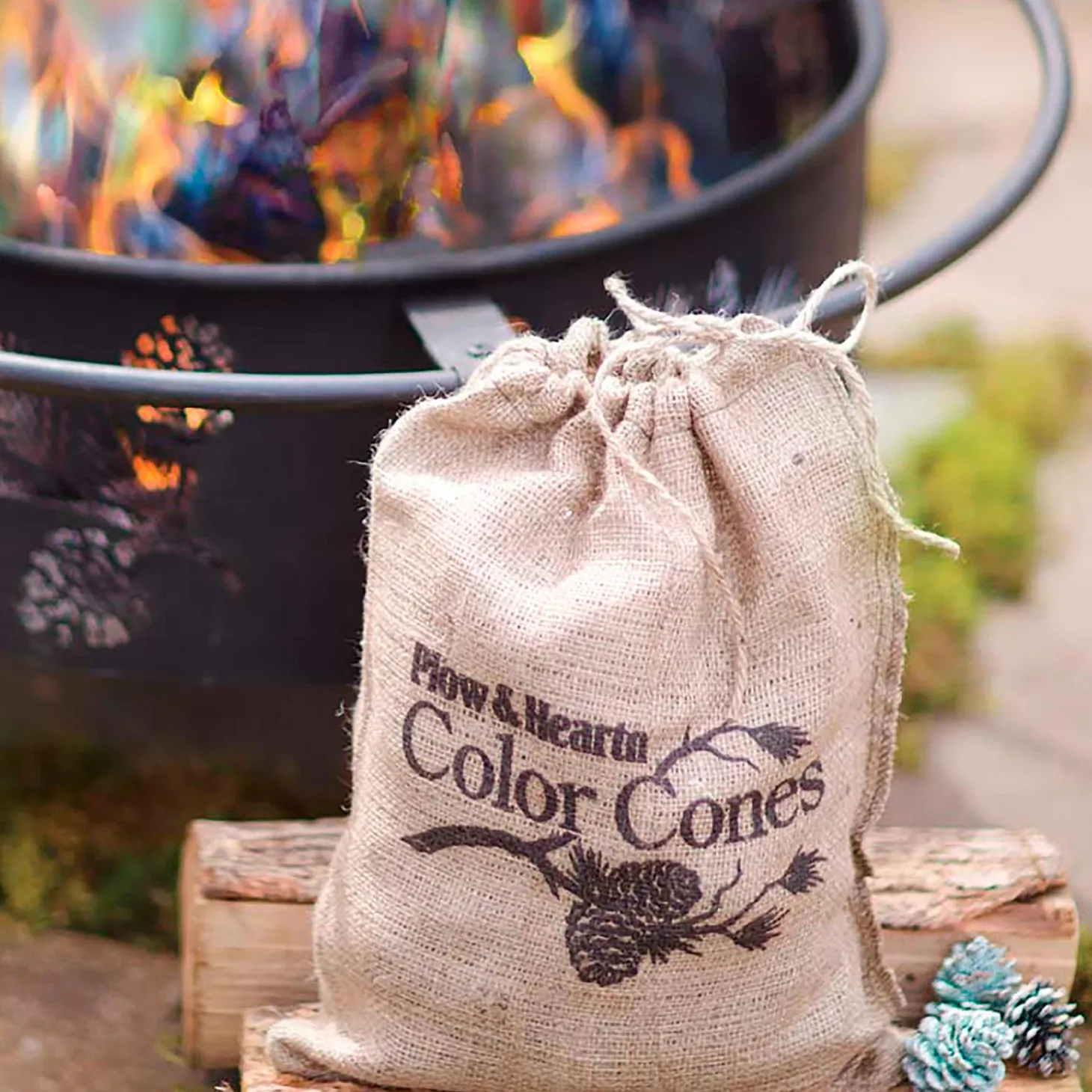 Fire Starters & Fatwood>Plow & Hearth Color-Changing Fireplace Color Cones, 5 lb. Bag