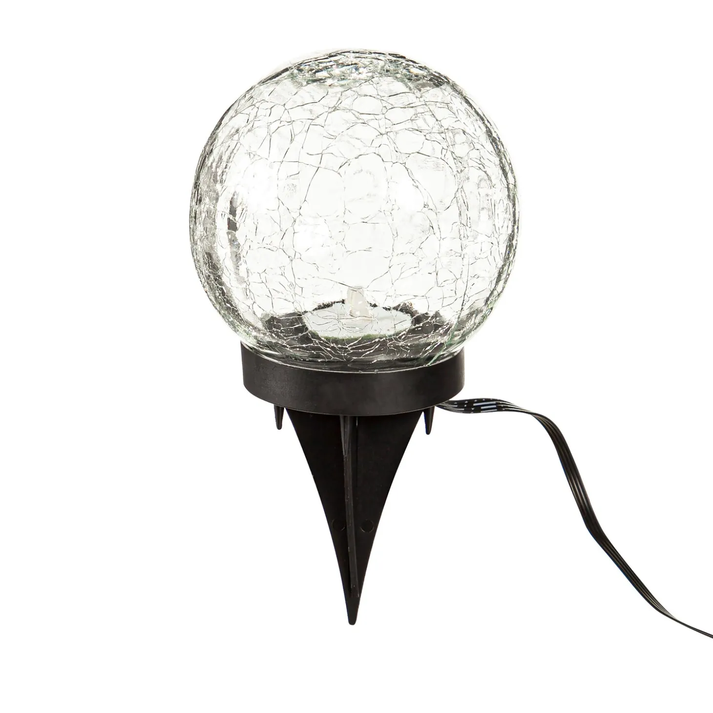Solar Accents | Garden Path Lighting>Plow & Hearth Color-Changing Solar Globe Stake Set