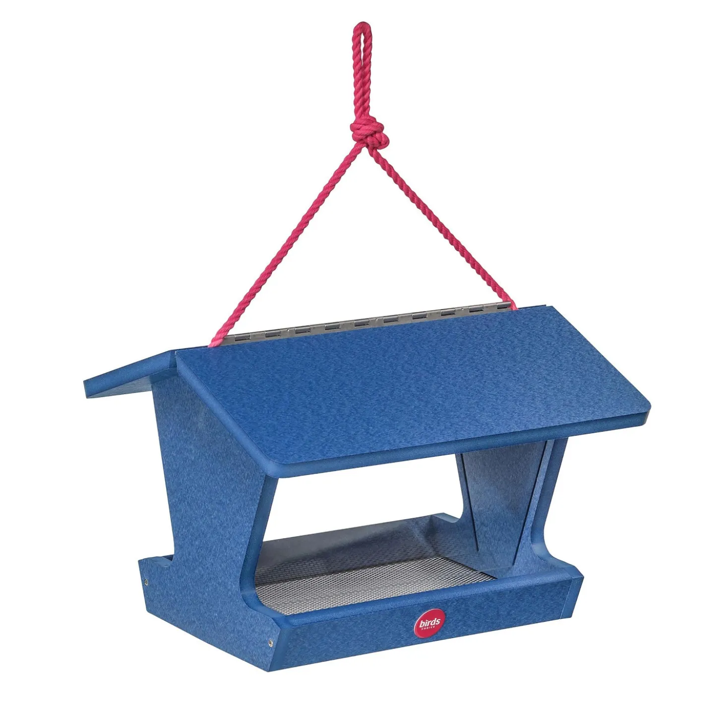 Bird Feeders>Plow & Hearth Colored Recycled Poly-Lumber Hopper-Style Bird Feeder