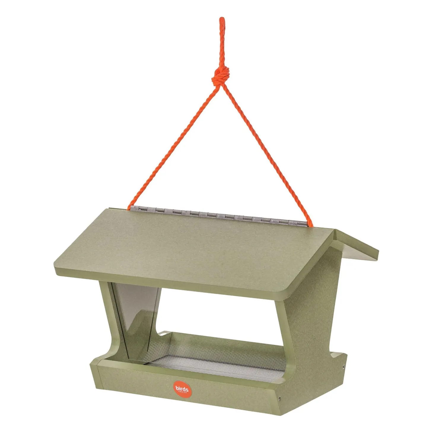 Bird Feeders>Plow & Hearth Colored Recycled Poly-Lumber Hopper-Style Bird Feeder