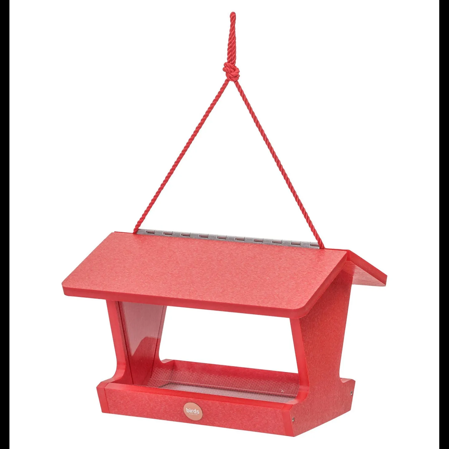 Bird Feeders>Plow & Hearth Colored Recycled Poly-Lumber Hopper-Style Bird Feeder
