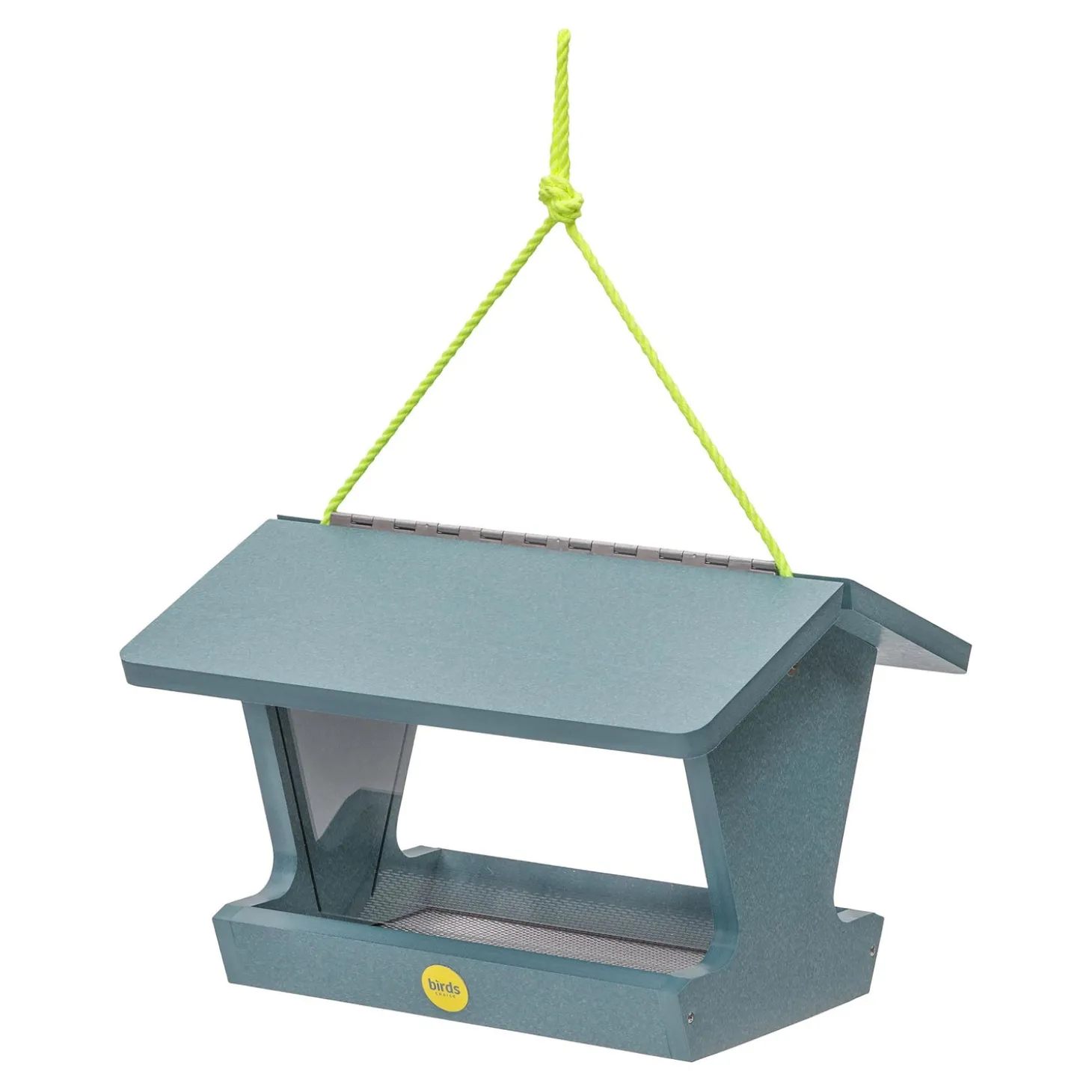 Bird Feeders>Plow & Hearth Colored Recycled Poly-Lumber Hopper-Style Bird Feeder