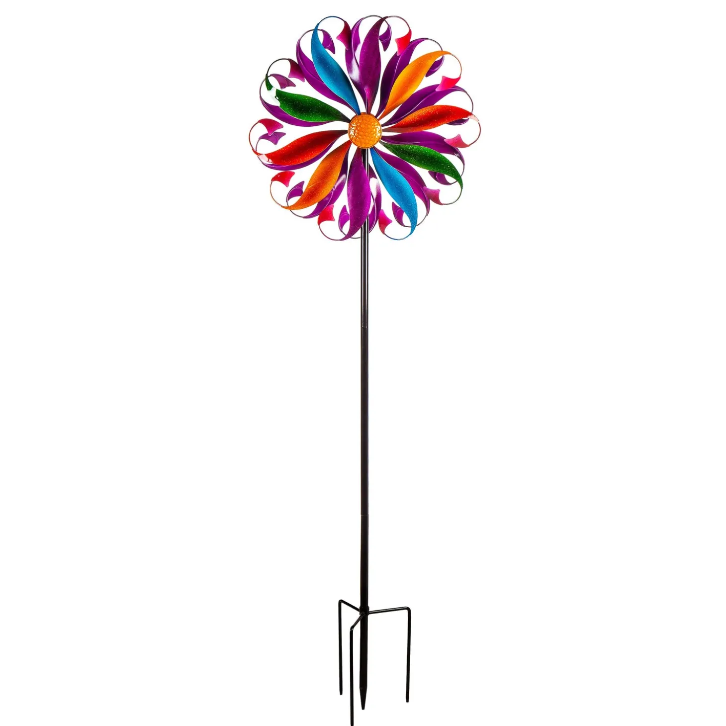 Wind Spinners>Plow & Hearth Colorful Mermaid Tail Metal Wind Spinner Multi