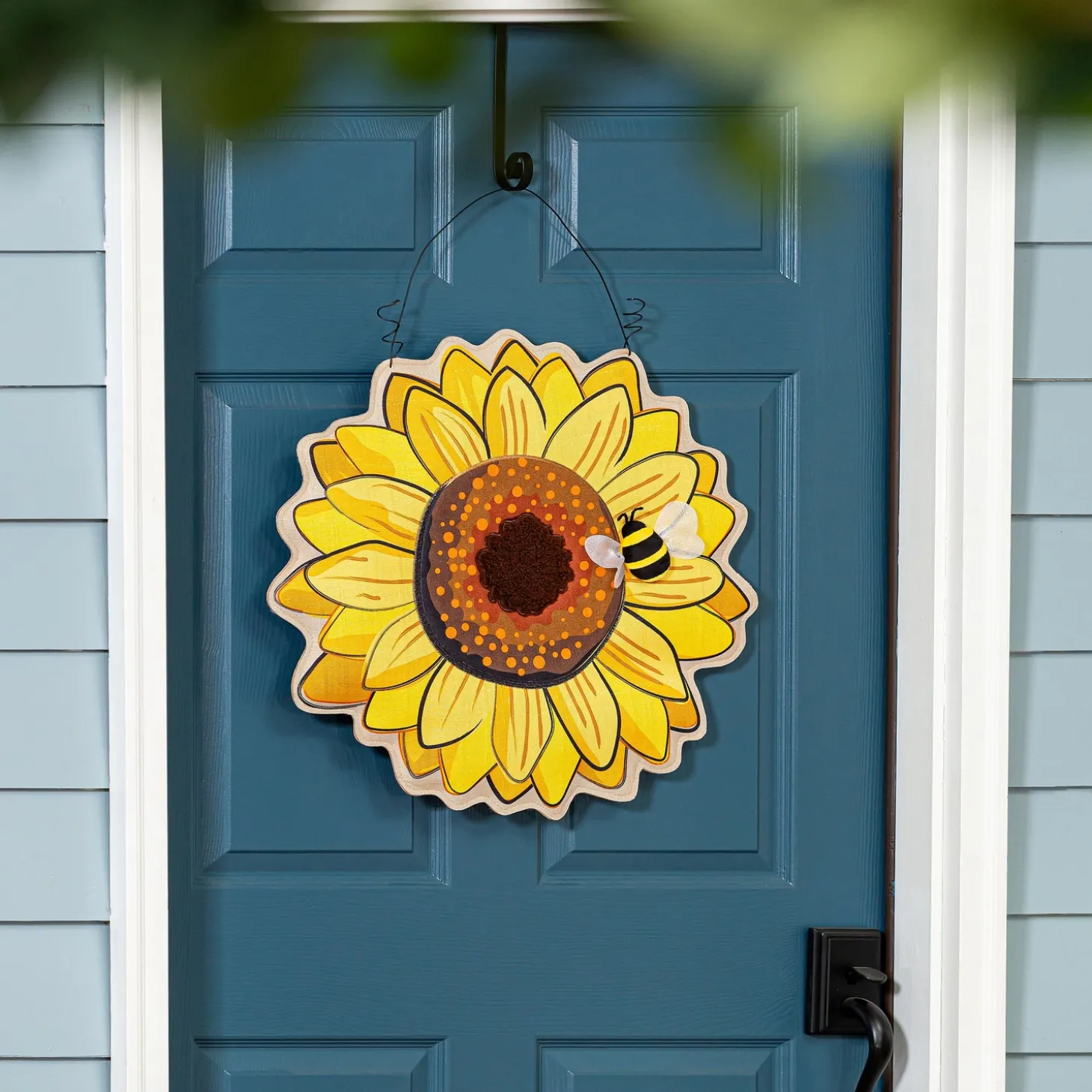 Fabric Door Hangers>Plow & Hearth Daisy/Sunflower Double Sided Estate Door Décor