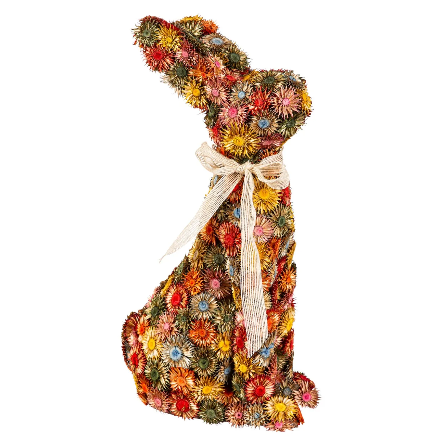 Decorative Accents>Plow & Hearth Easter Bunny Dried Floral Decor, 16"H