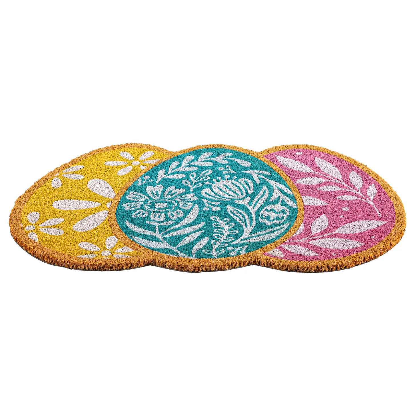 Coir Mats>Plow & Hearth Easter Colorful Shaped Coir Mat