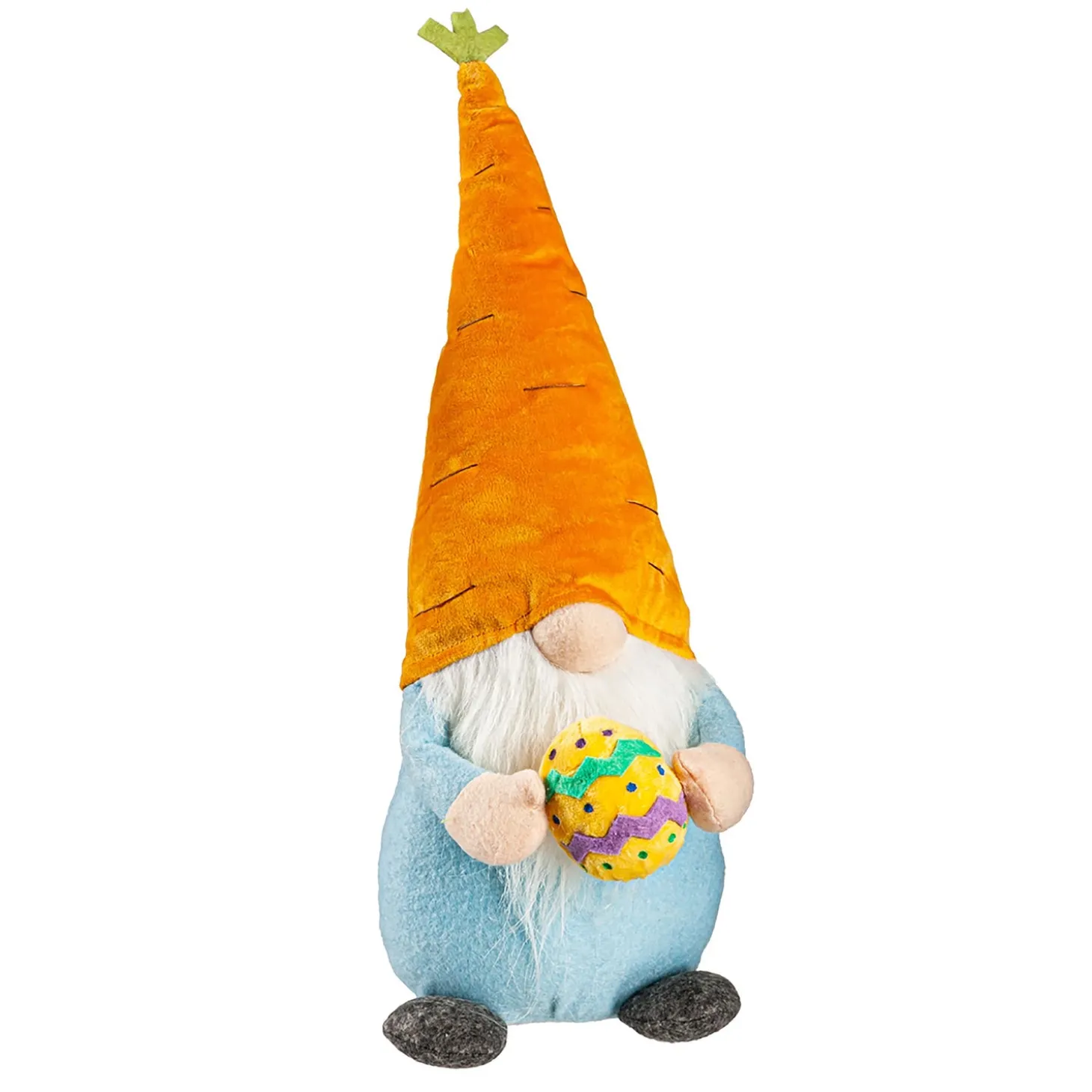 Decorative Accents>Plow & Hearth Easter Gnome with Carrot Hat Table Décor