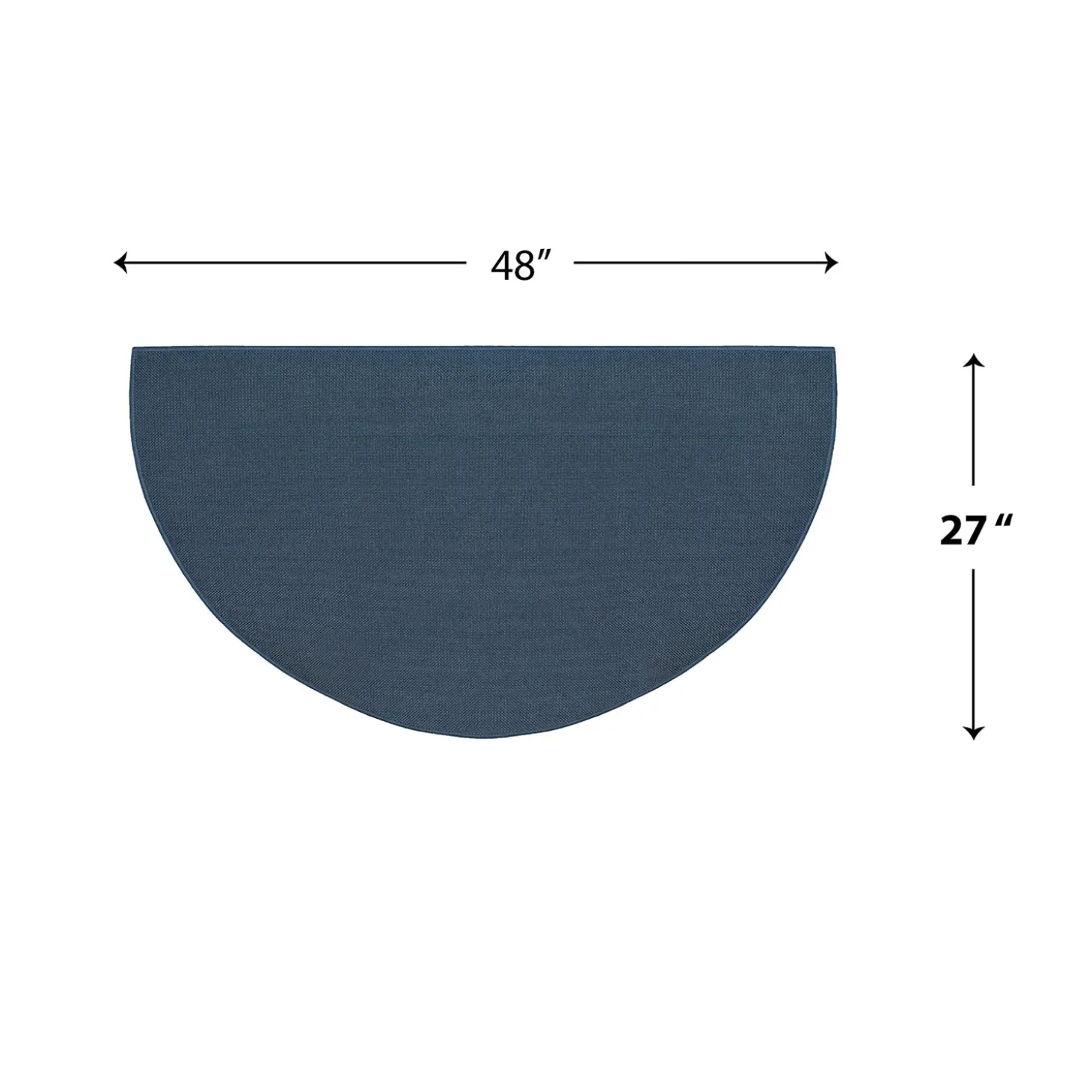 Hearth Rugs | Hearth Rugs>Plow & Hearth Flame Resistant Fiberglass Half Round Hearth Rug, 27" x 48"