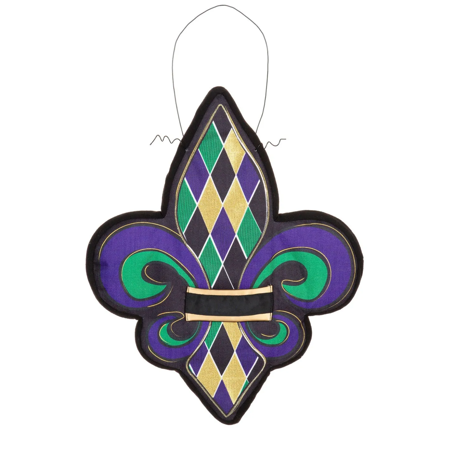 Fabric Door Hangers>Plow & Hearth Fleur de Lis Estate Door Décor