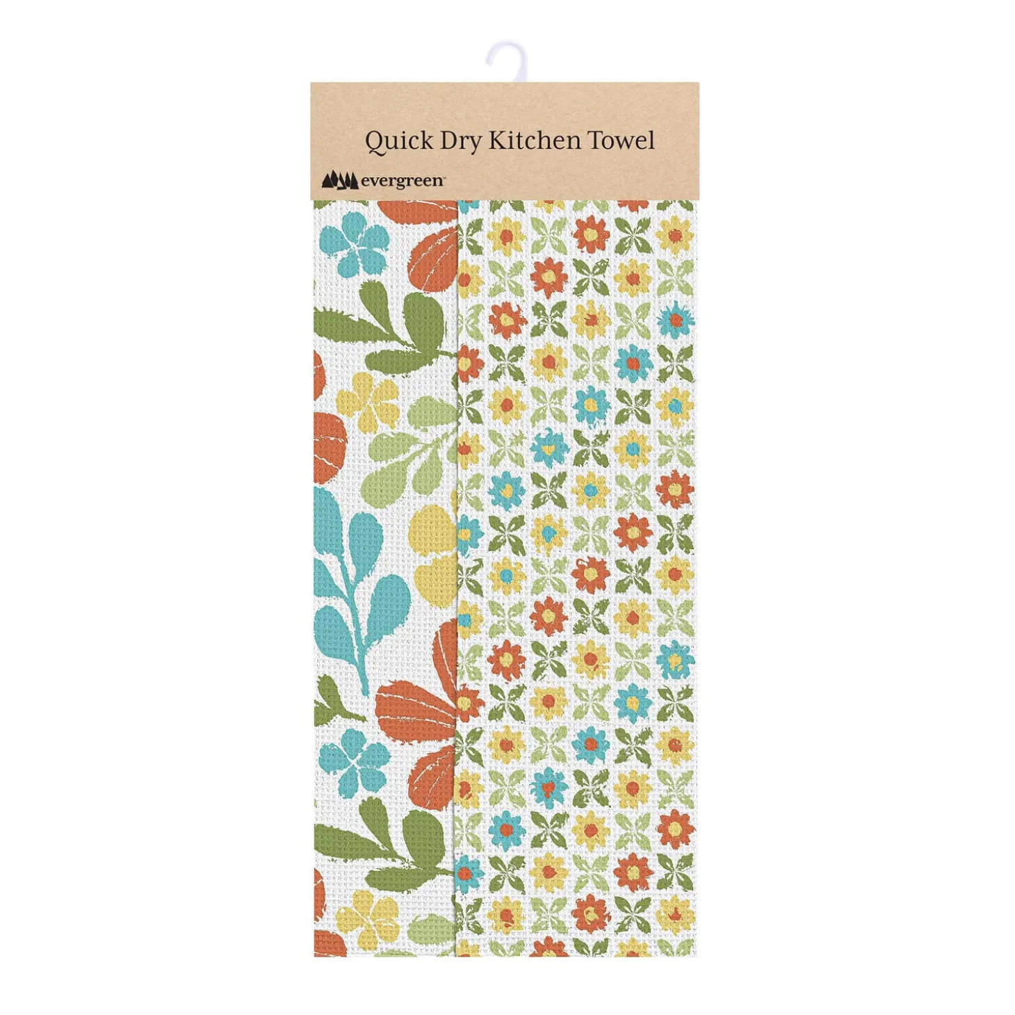 Kitchen Linens>Plow & Hearth Floral Mod Quick Dry Kitchen Towel, 18" x 30"