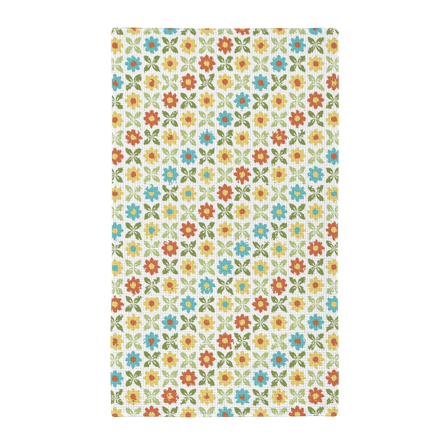 Kitchen Linens>Plow & Hearth Floral Mod Quick Dry Kitchen Towel, 18" x 30"
