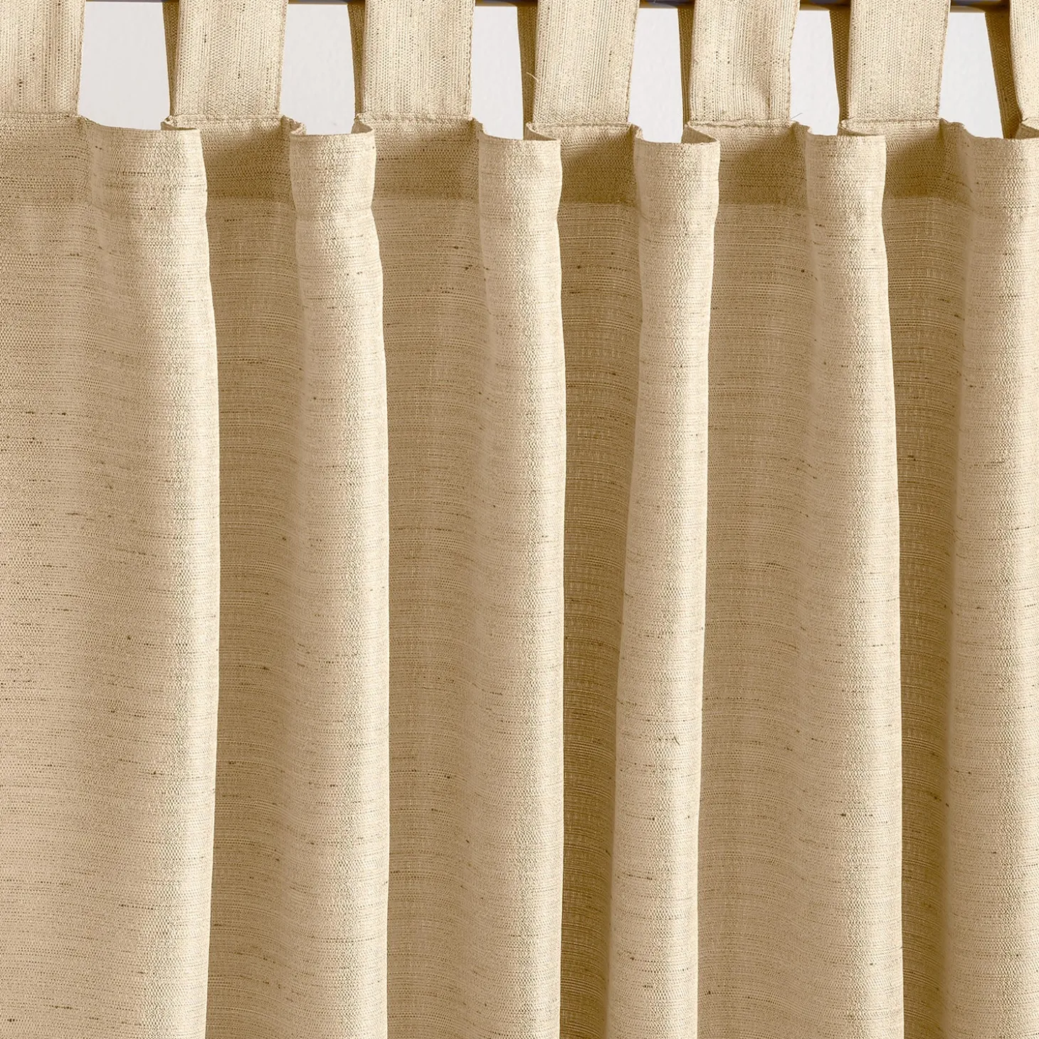 Shades & Umbrellas | Outdoor Curtains>Plow & Hearth Grasscloth Outdoor Curtain Panel with Tab Top, 110"W x 84"L