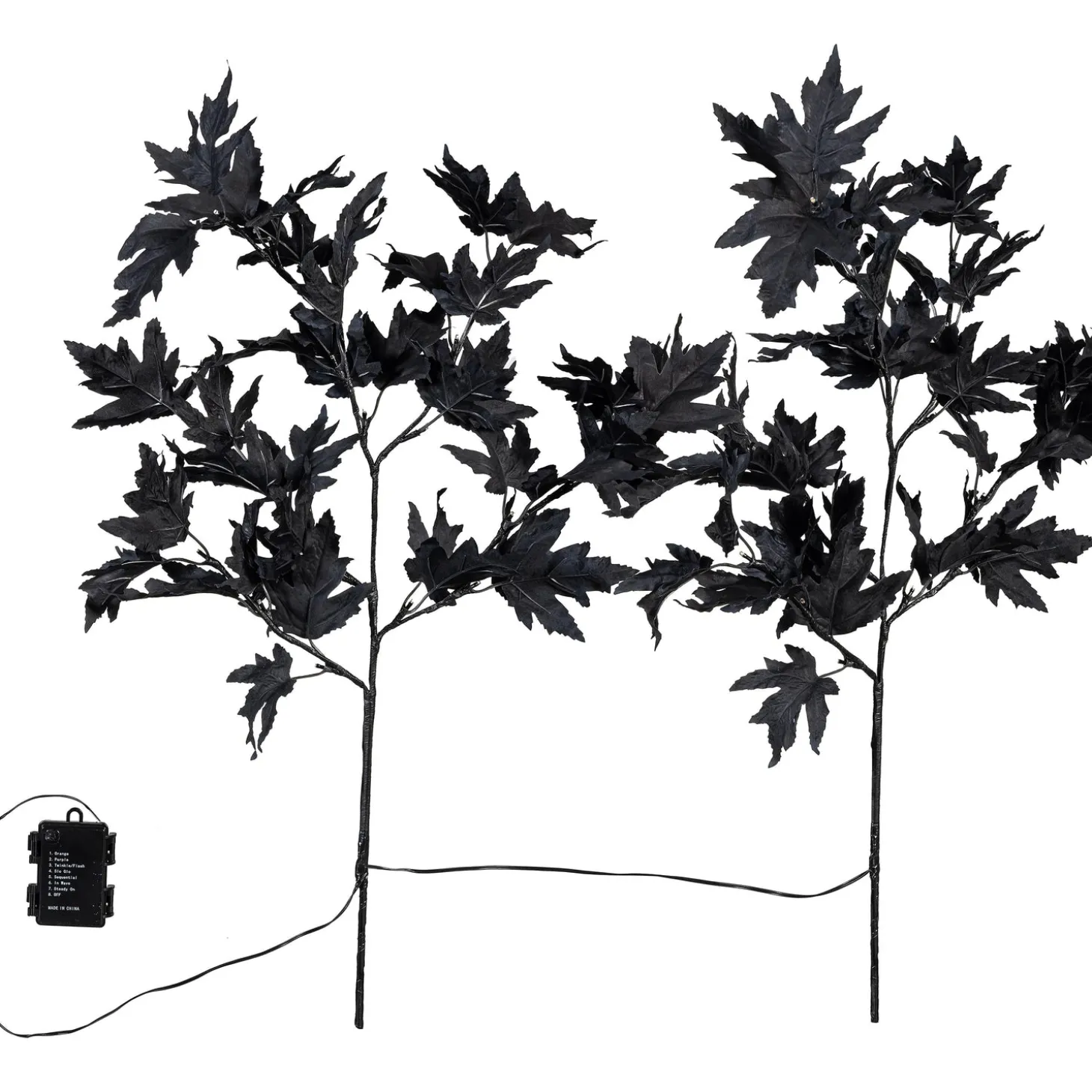 Faux Flowers & Plants | Lighted Trees & Garlands>Plow & Hearth Halloween Maple Indoor/Outdoor LED Color Changing Artificial Branch, 33"H