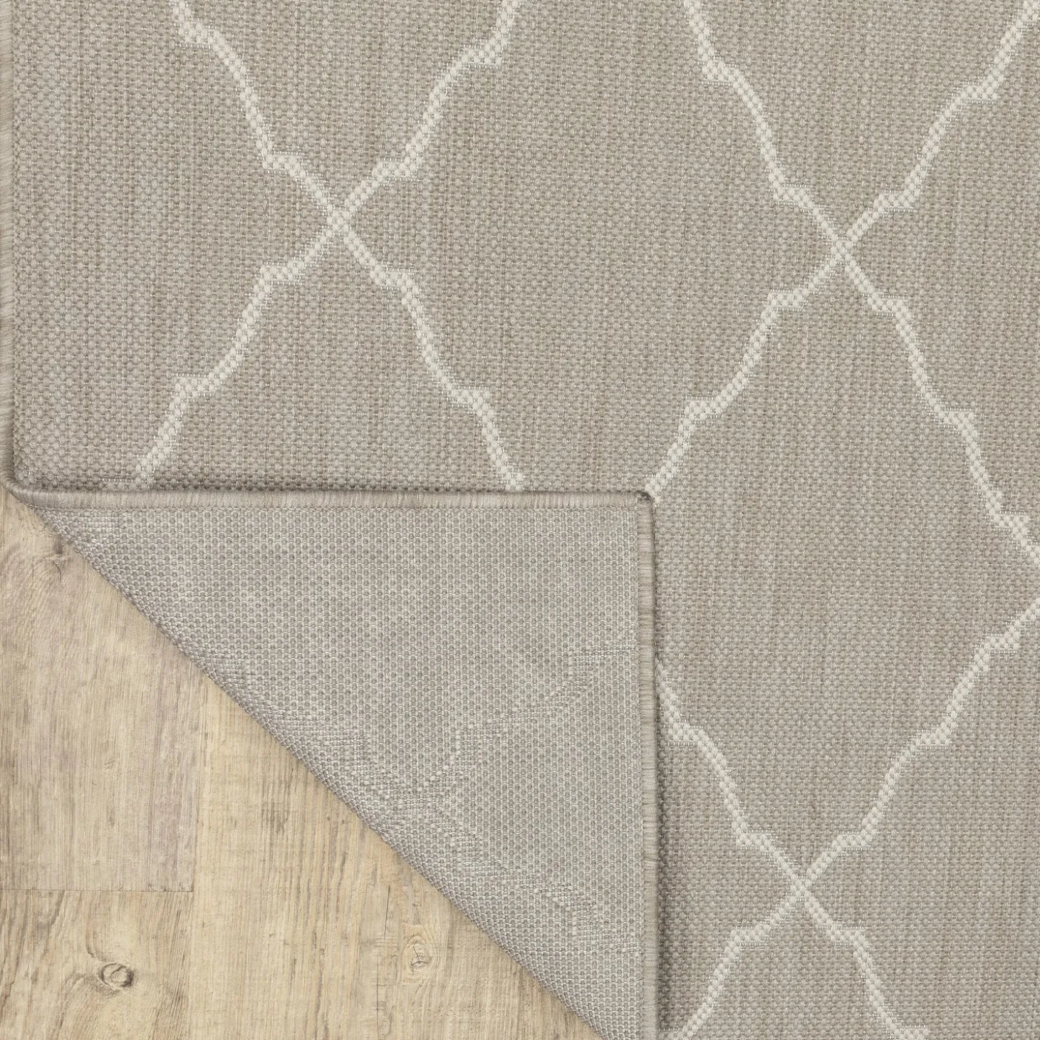 Area Rugs>Plow & Hearth Hamilton Latticework Rug, 1'10" x 7'3" Runner Gray
