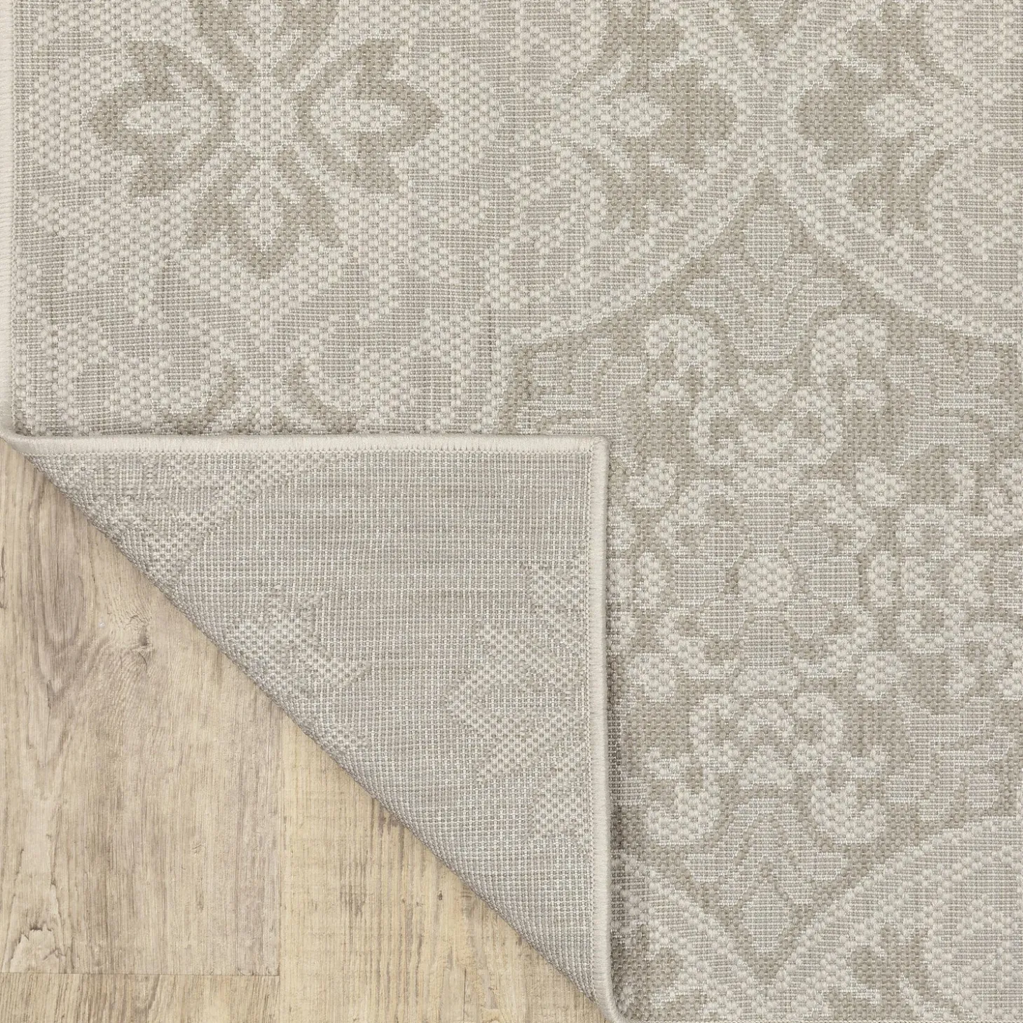 Area Rugs>Plow & Hearth Hamilton Vintage Indoor/Outdoor Rug, 3'3" x 5' Ivory