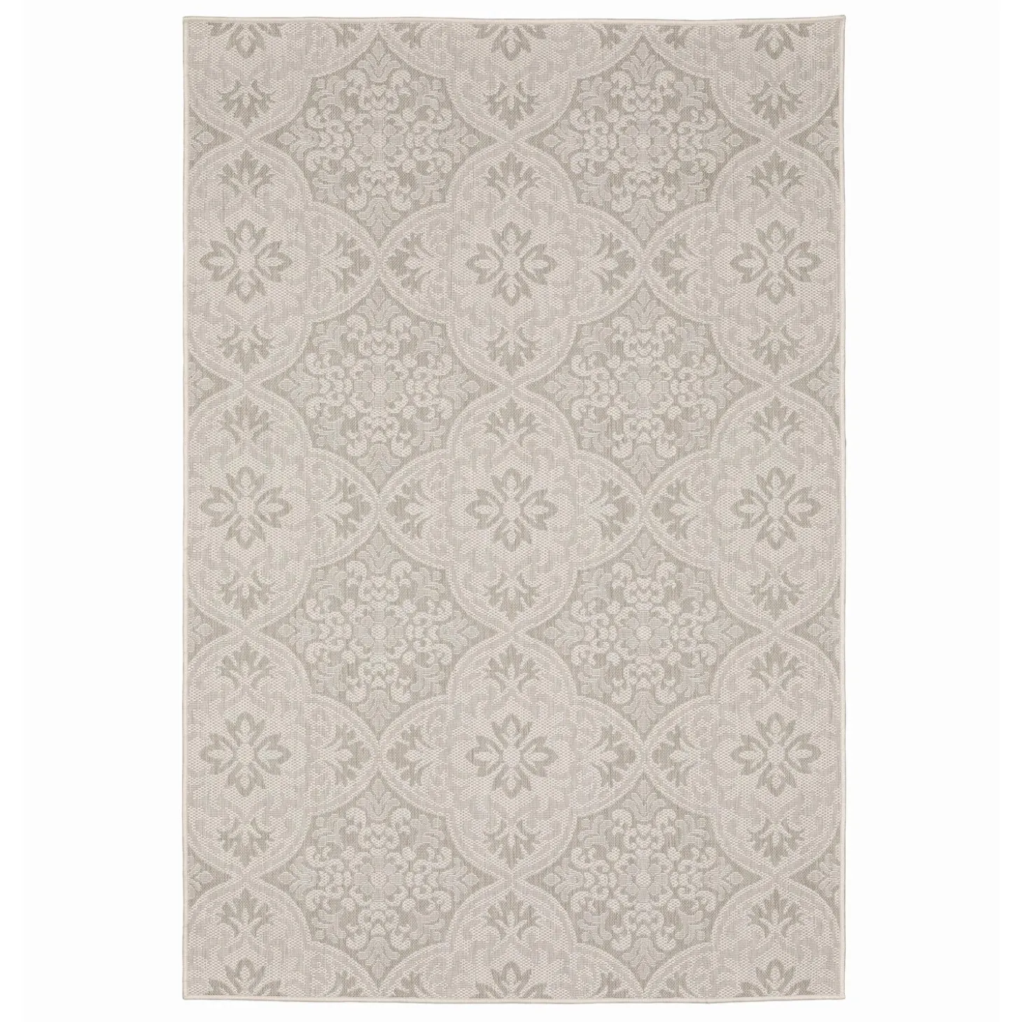 Area Rugs>Plow & Hearth Hamilton Vintage Indoor/Outdoor Rug, 3'3" x 5' Ivory