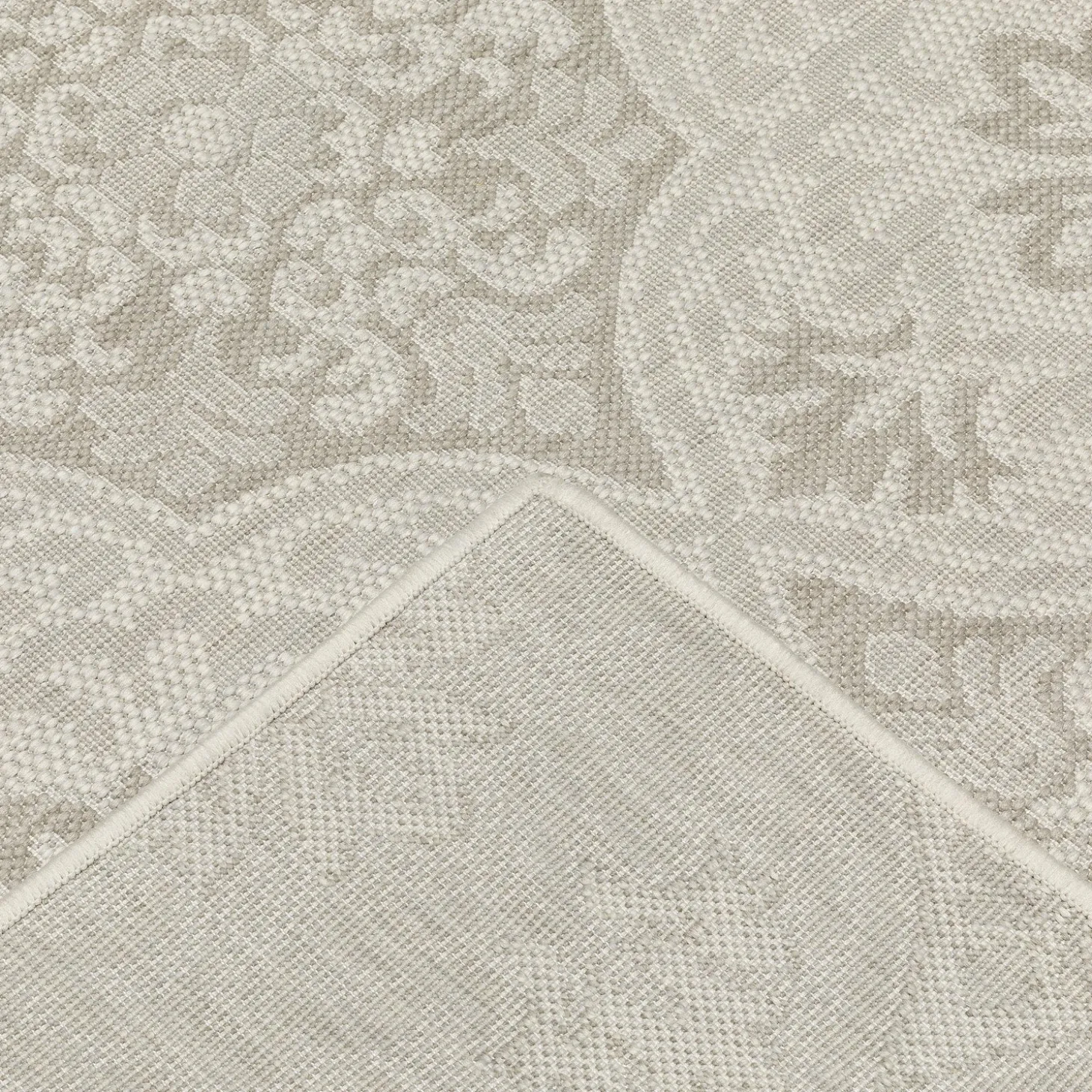 Area Rugs>Plow & Hearth Hamilton Vintage Indoor/Outdoor Rug, 7'10" x 10" Ivory