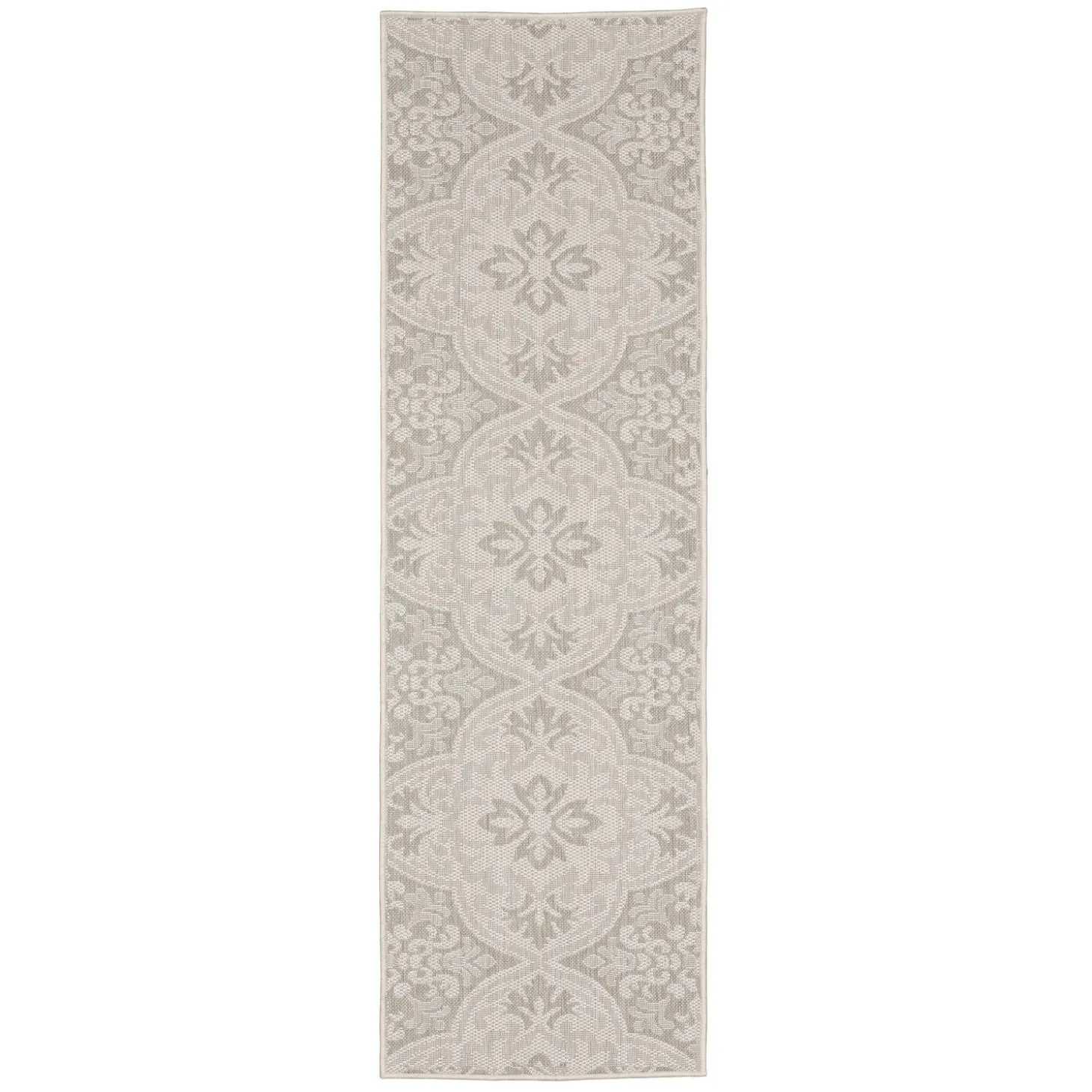 Area Rugs>Plow & Hearth Hamilton Vintage Indoor/Outdoor Rug, 7'10" x 10" Ivory