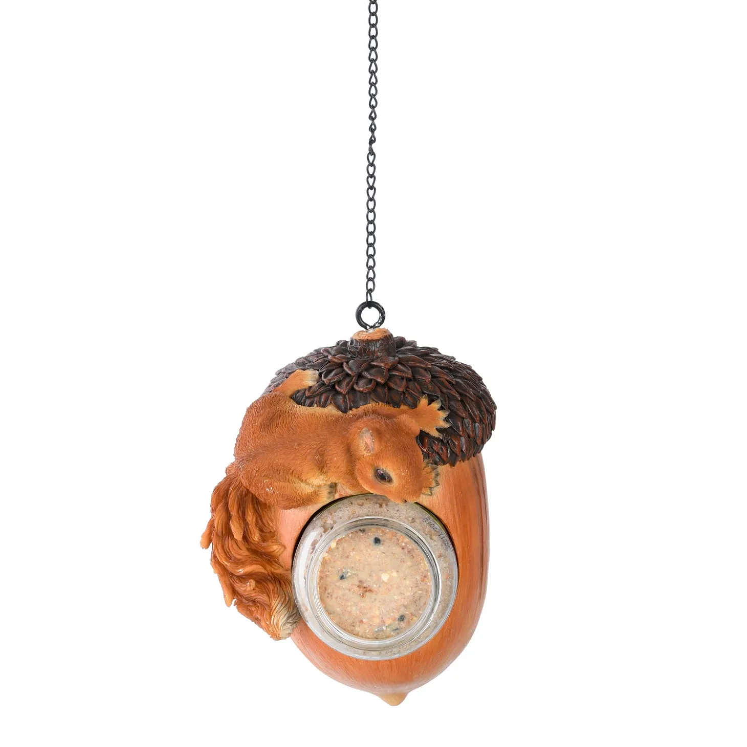 Bird Feeders>Plow & Hearth Hanging Acorn Peanut Butter Bird Feeder with 2 Jars of Peanut Butter