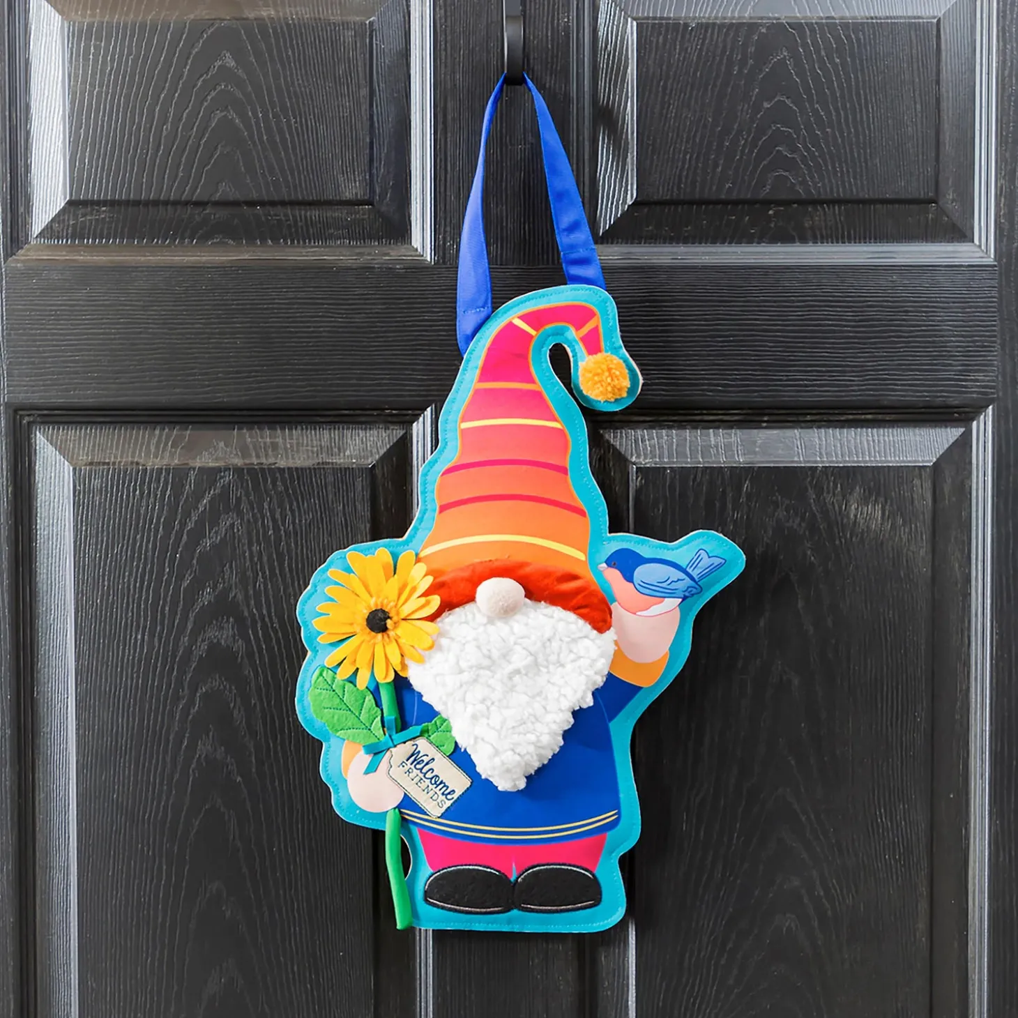 Fabric Door Hangers>Plow & Hearth Hanging Burlap Garden Gnome Door Décor
