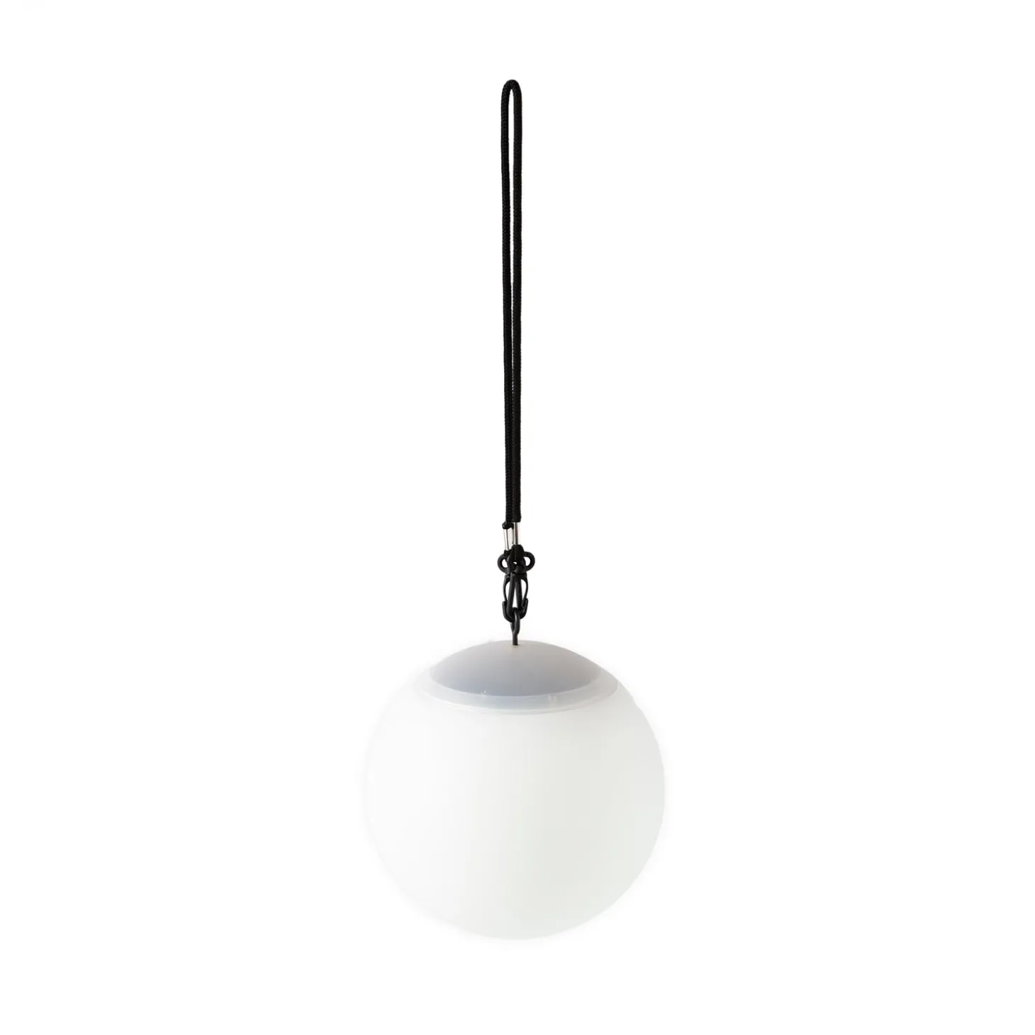 Lighted Garden Decorations | Lighted Accents>Plow & Hearth Hanging Solar Color Changing Sphere Light Black