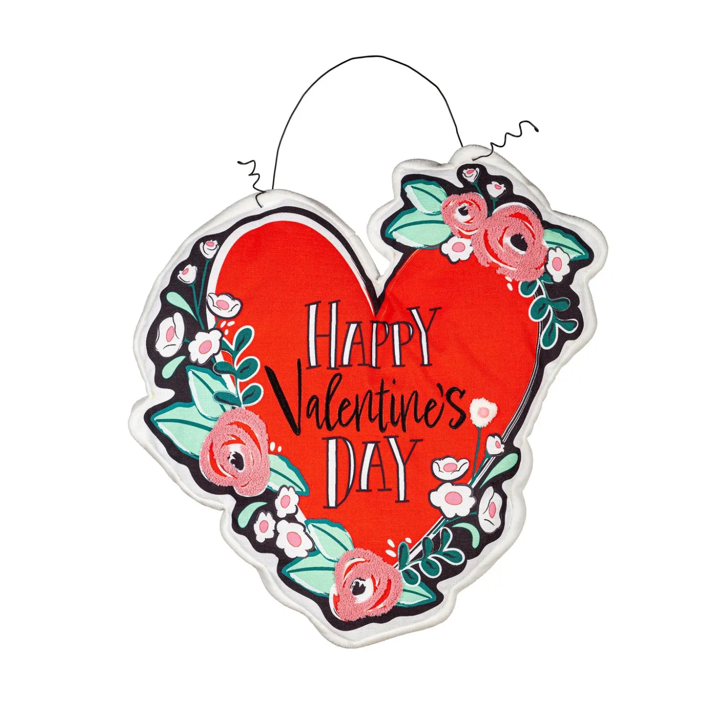 Fabric Door Hangers>Plow & Hearth Happy Valentine's Day Estate Door Décor