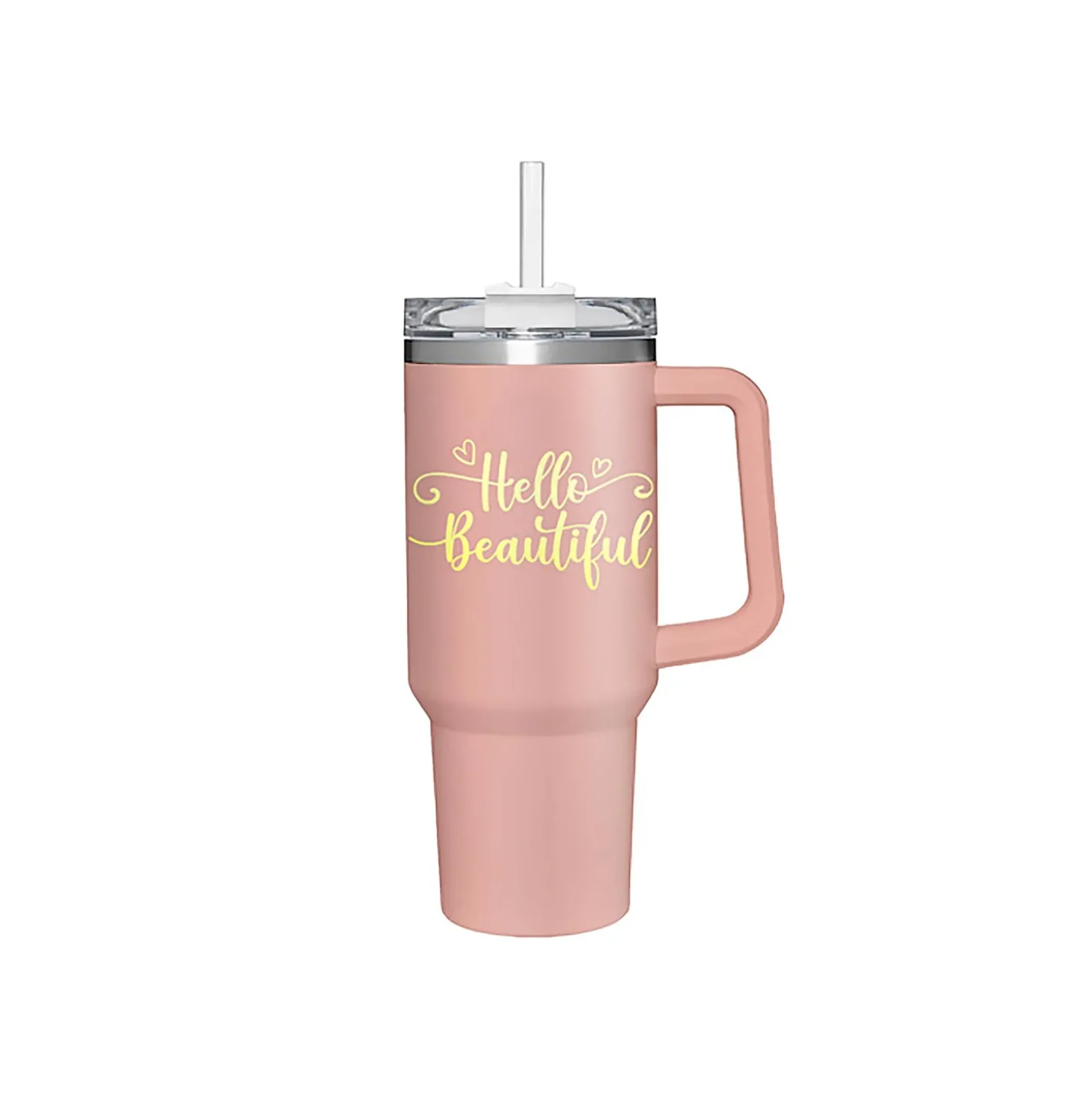 Travel Cups>Plow & Hearth Hello Beautiful Canyon Cup, Double Wall Stainless Steel w/ Straw, 40oz, Gift Box
