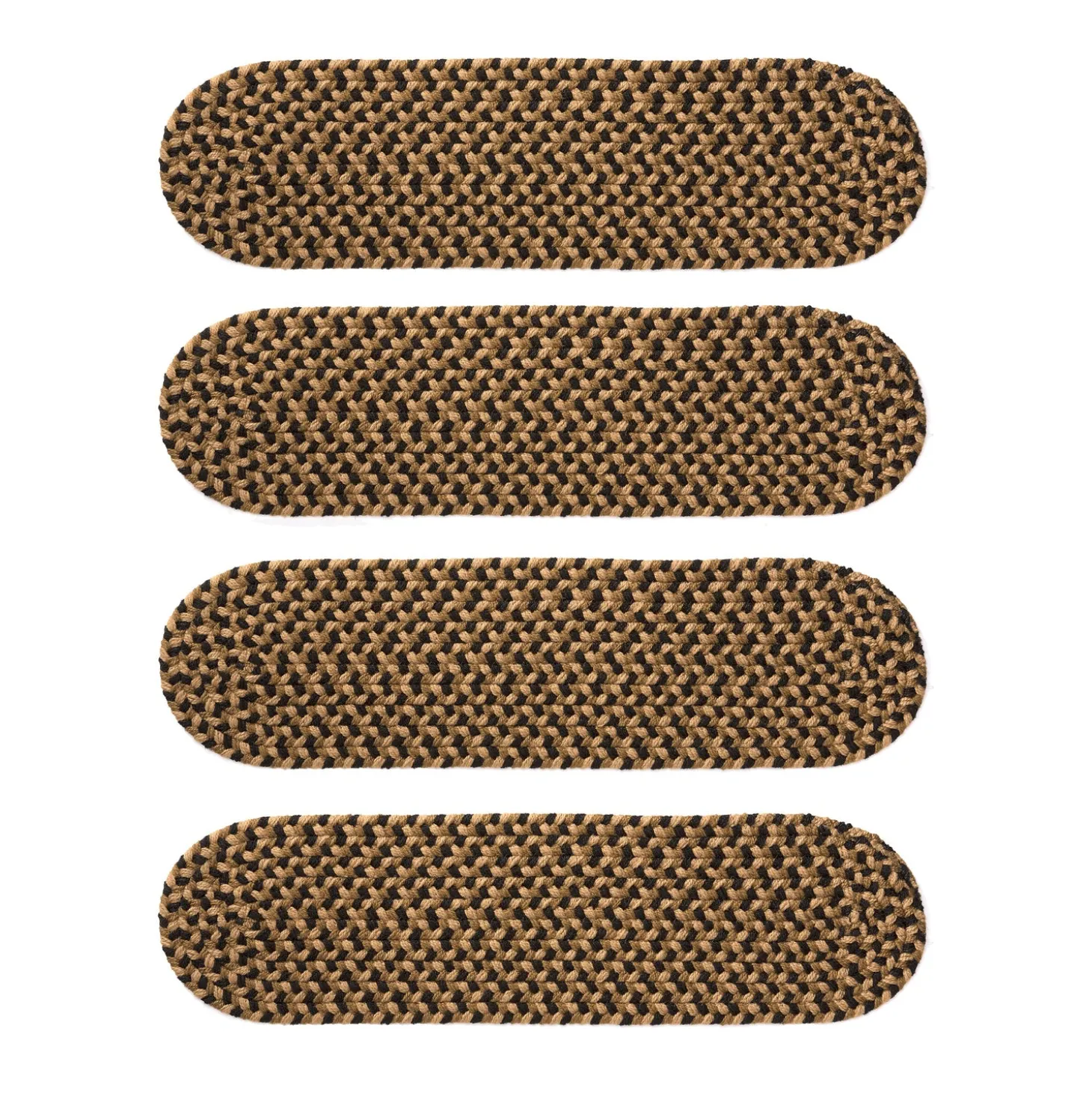 Stair Treads | Braided Rugs>Plow & Hearth Indoor/Outdoor Braided Polypro Roanoke Stair Treads, Set of 4