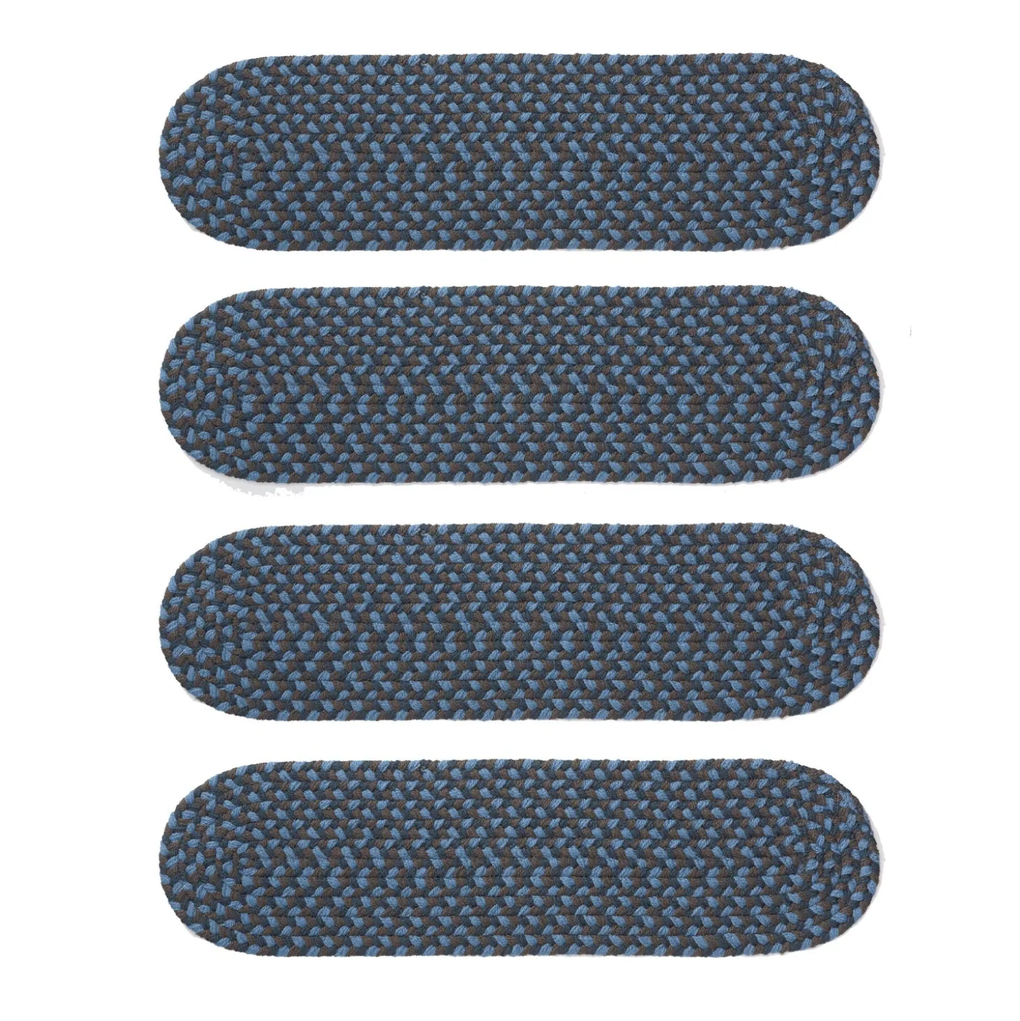 Stair Treads | Braided Rugs>Plow & Hearth Indoor/Outdoor Braided Polypro Roanoke Stair Treads, Set of 4