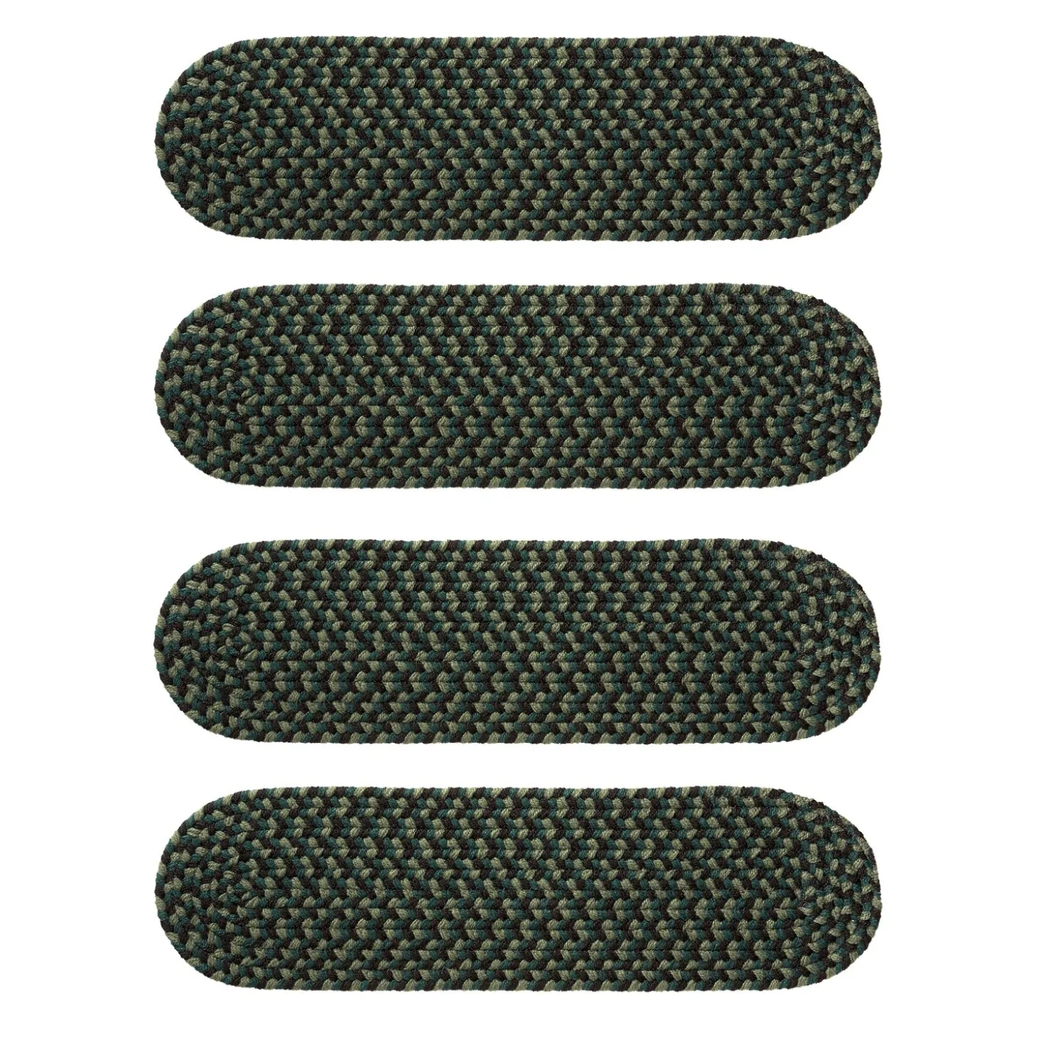 Stair Treads | Braided Rugs>Plow & Hearth Indoor/Outdoor Braided Polypro Roanoke Stair Treads, Set of 4