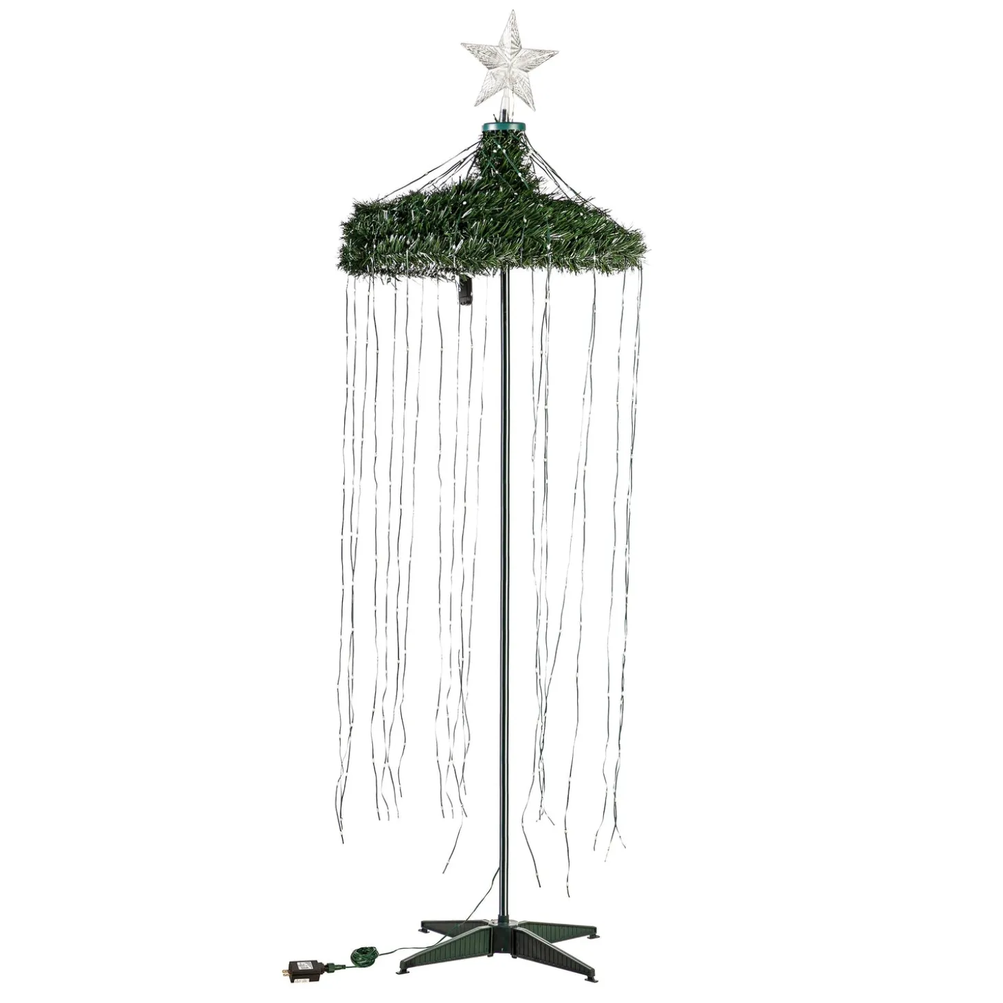 Lighted Trees & Garlands>Plow & Hearth Indoor/Outdoor Christmas Tree With Multicolor Lights, 71"