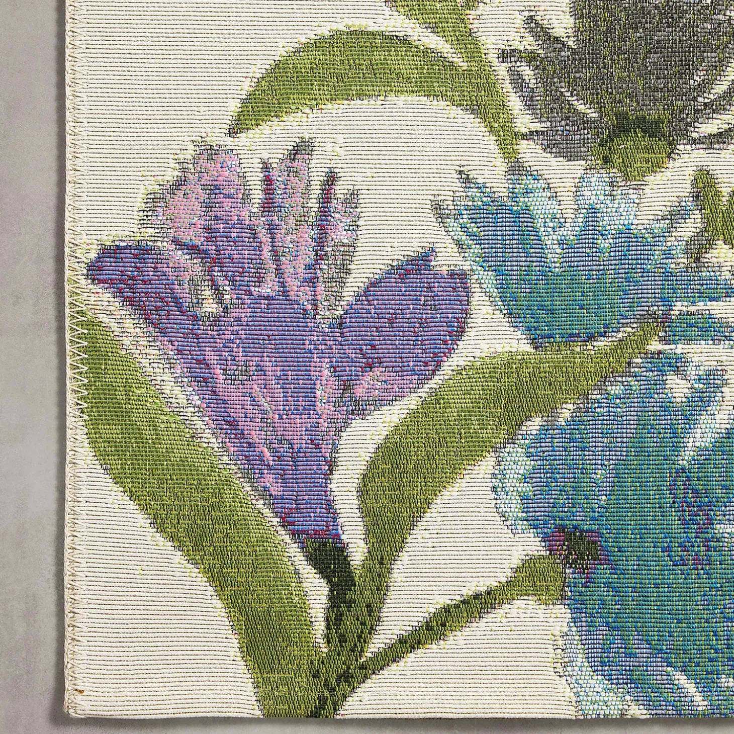 Area Rugs>Plow & Hearth Indoor/Outdoor Clarissa Floral Rug with Rifle Paper Co. Design, 6' x 9'
