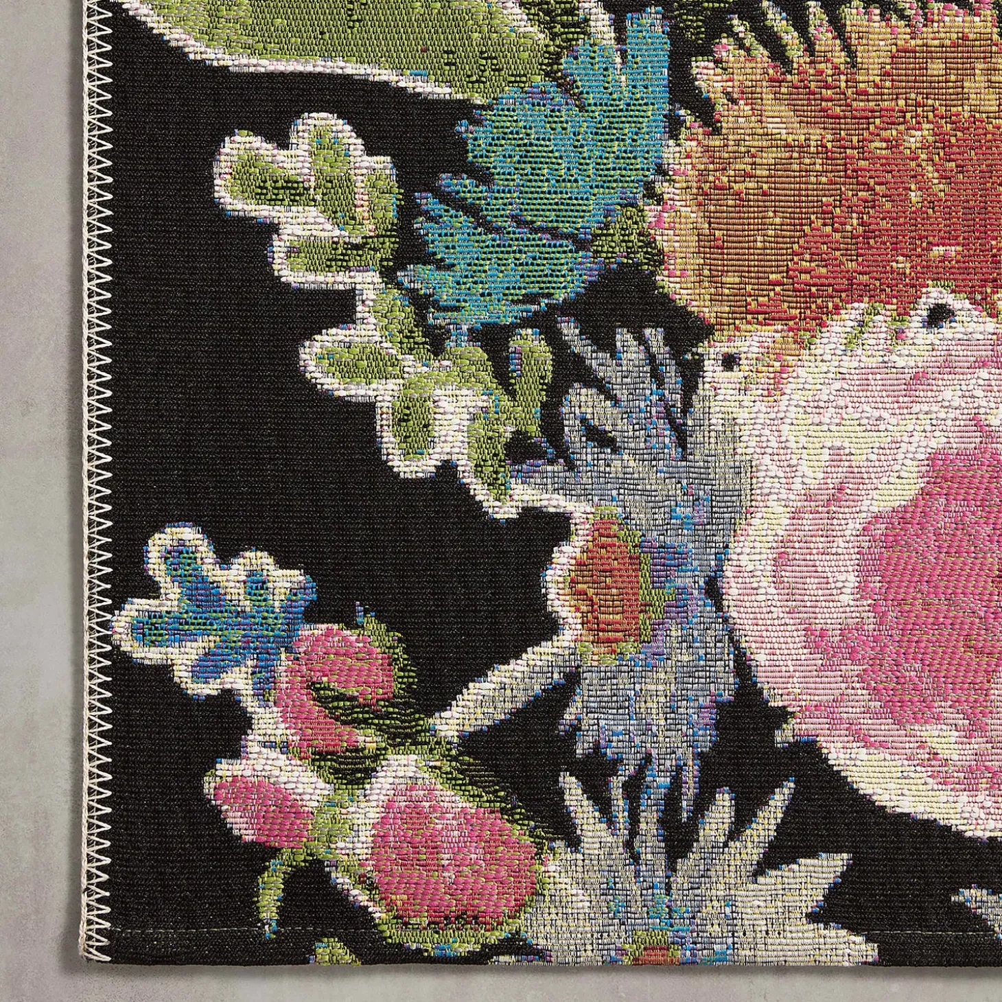 Area Rugs>Plow & Hearth Indoor/Outdoor Clarissa Floral Rug with Rifle Paper Co. Design, 5' x 8' Ivory