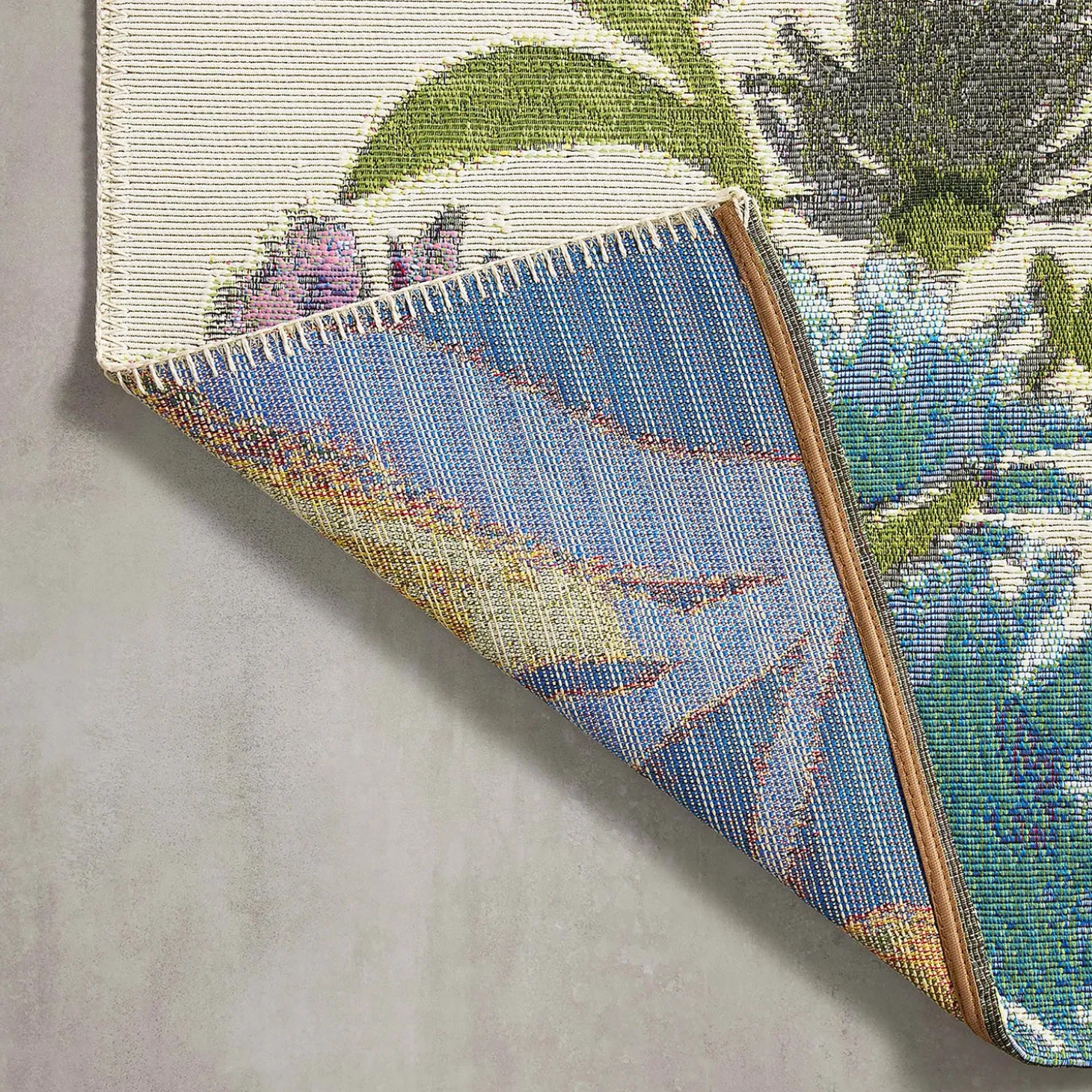 Area Rugs>Plow & Hearth Indoor/Outdoor Clarissa Floral Rug with Rifle Paper Co. Design, 2'6" x 8' Runner