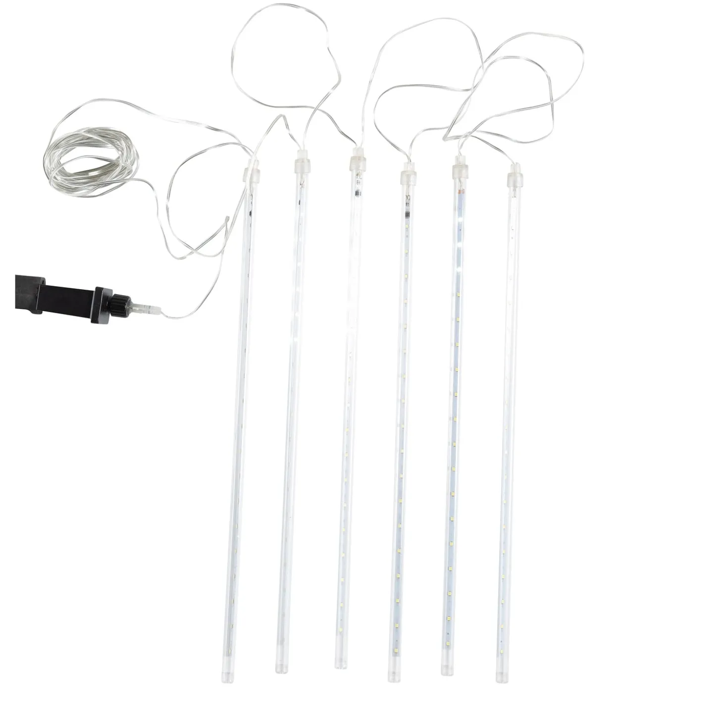 String Lights>Plow & Hearth Indoor/Outdoor Electric Icicle Chasing Lights with Cool White LEDs